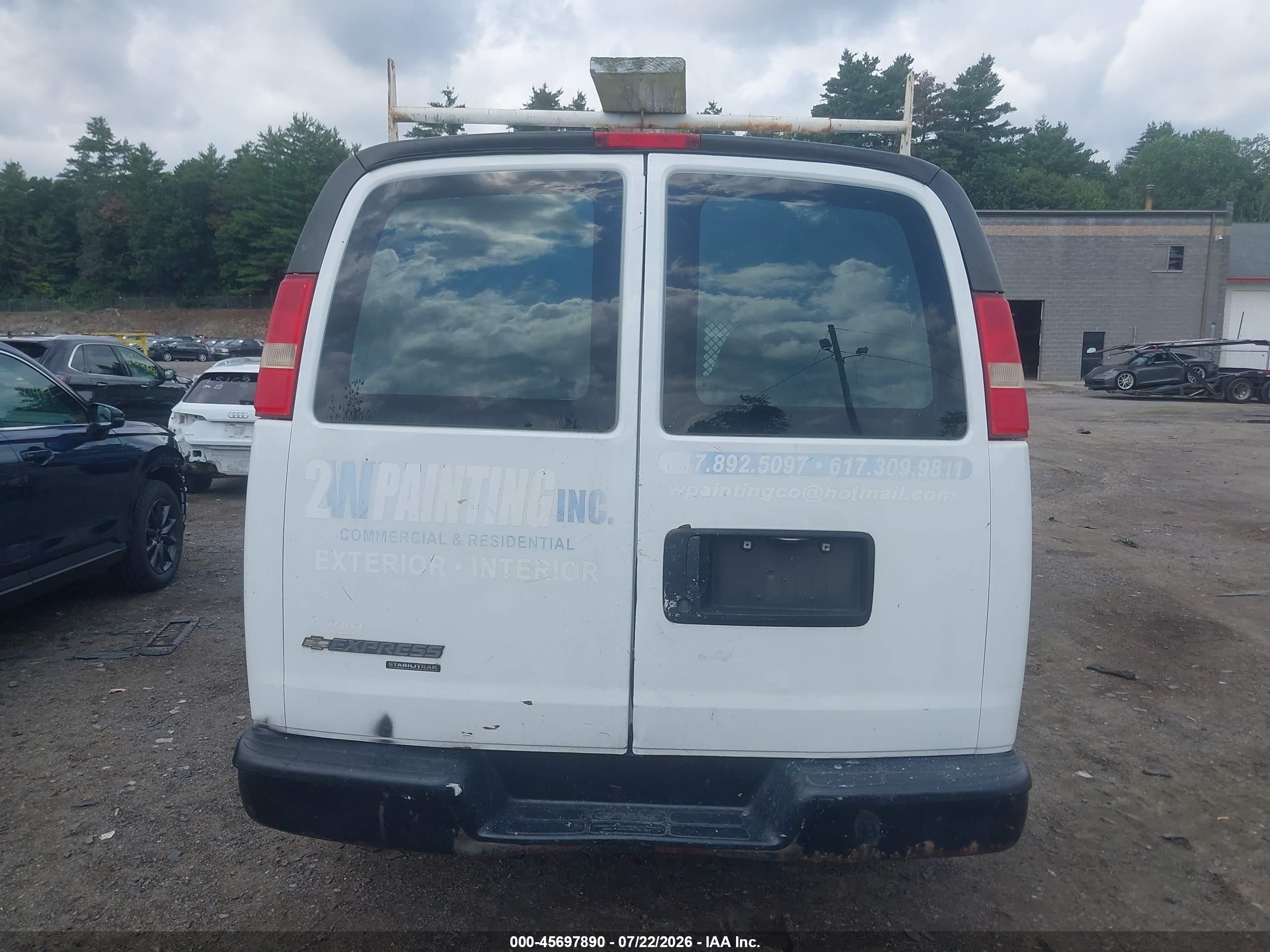 2013 Chevrolet Express 1500 Work Van White vin: 1GCSGAFX3D1188236