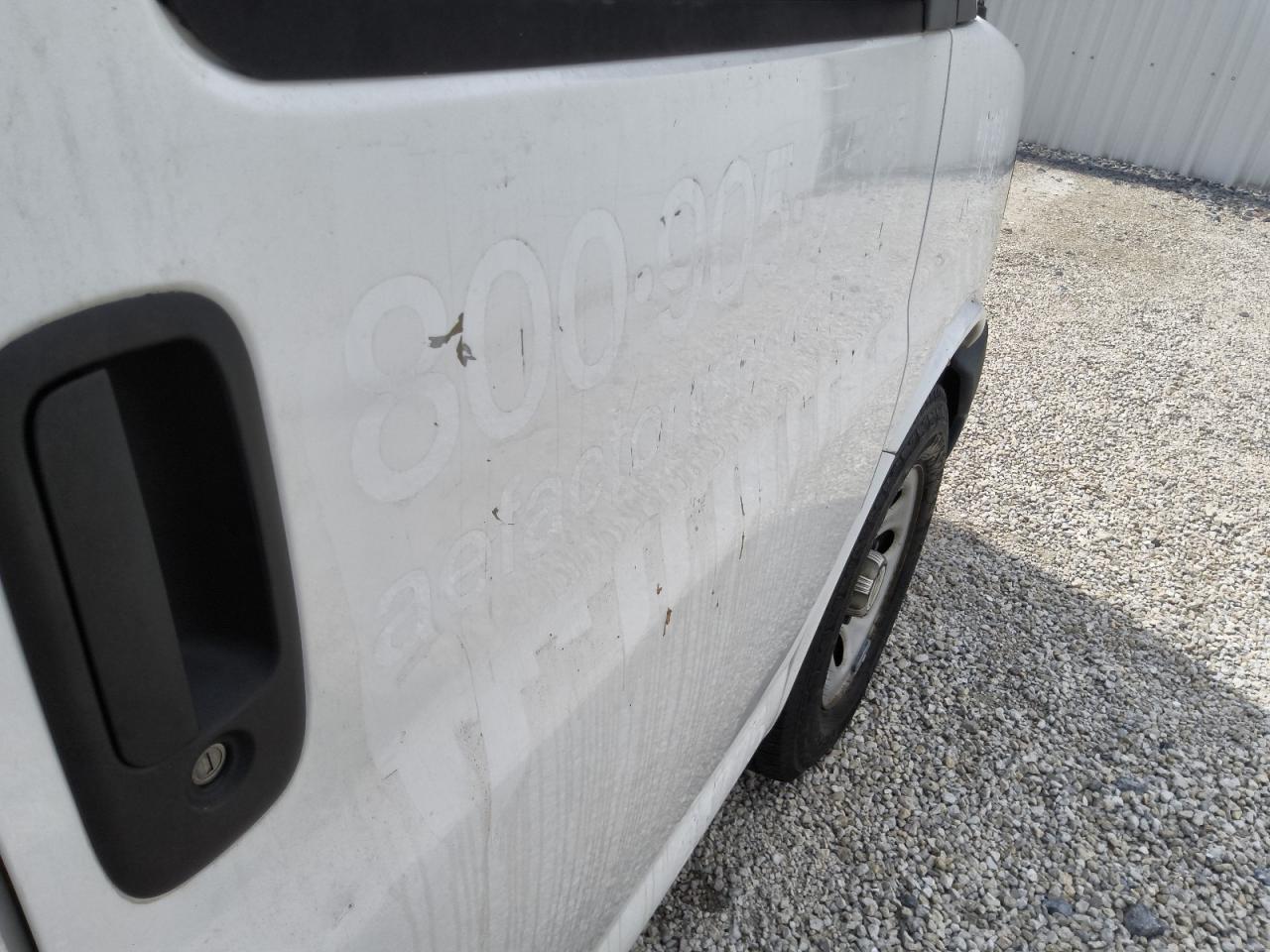 2012 Chevrolet Express G1500 Ls White vin: 1GCSGAFX5C1139635 Damage: Right Front Door, Heavy Scratch, 1 To 2 Inches