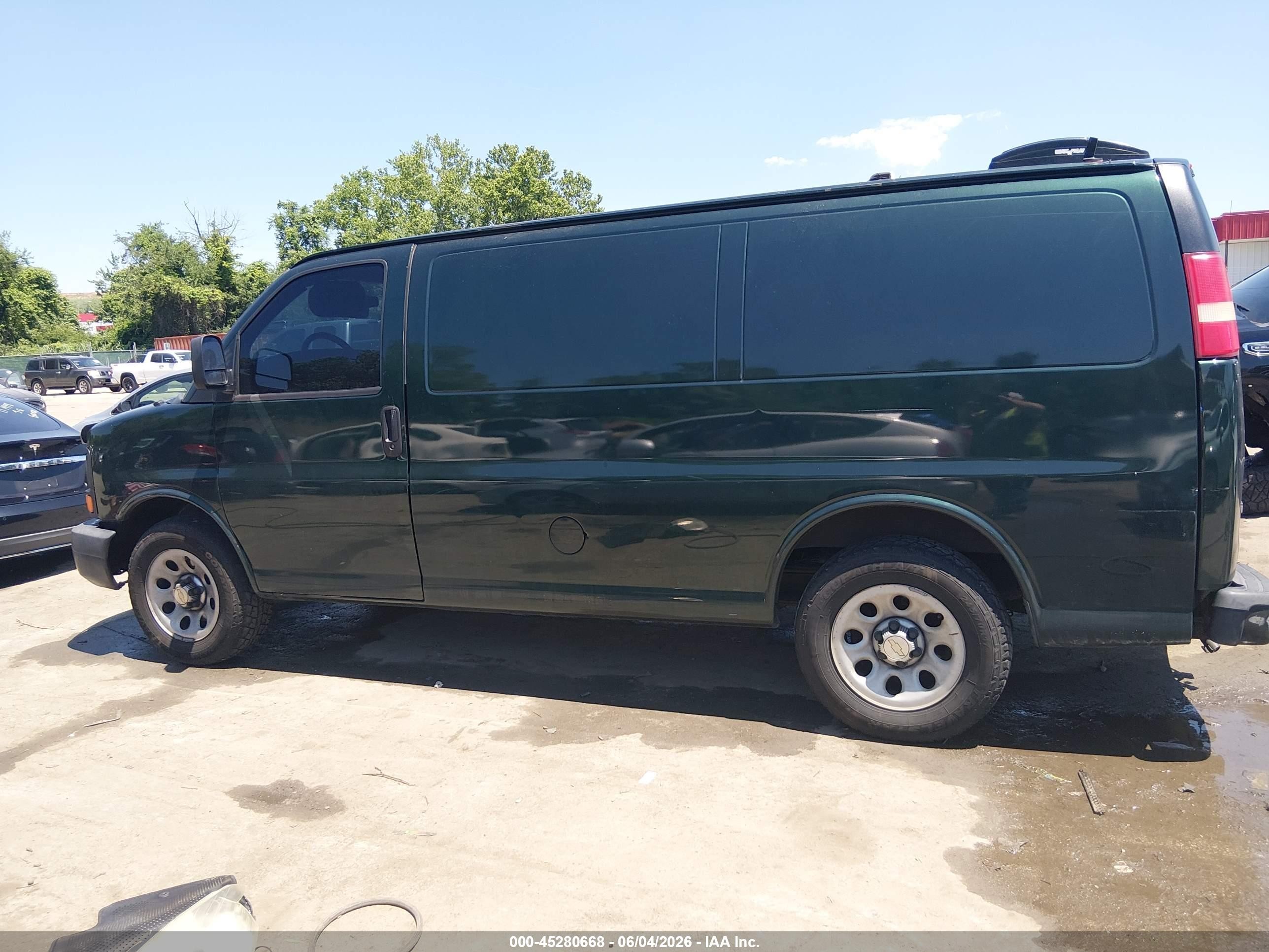 2012 Chevrolet Express 1500 Work Van Green vin: 1GCSGAFX5C1192187