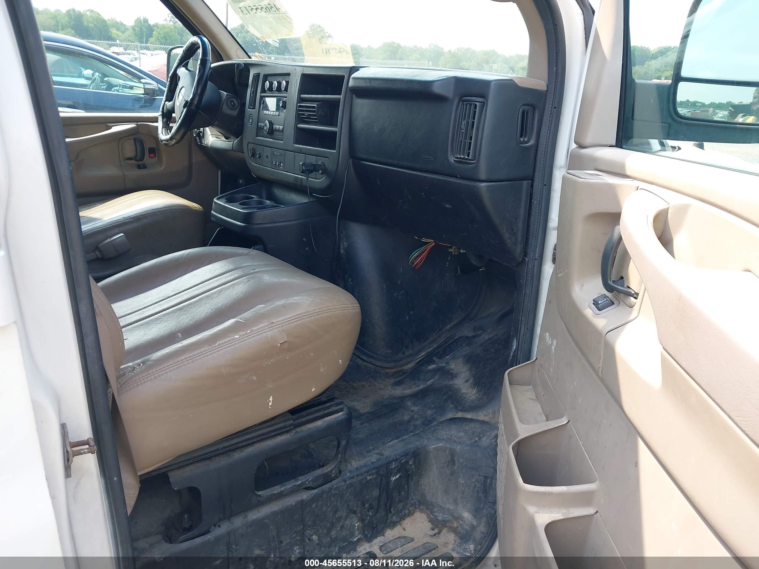 2014 Chevrolet Express 1500 Work Van White vin: 1GCSGAFX5E1126368