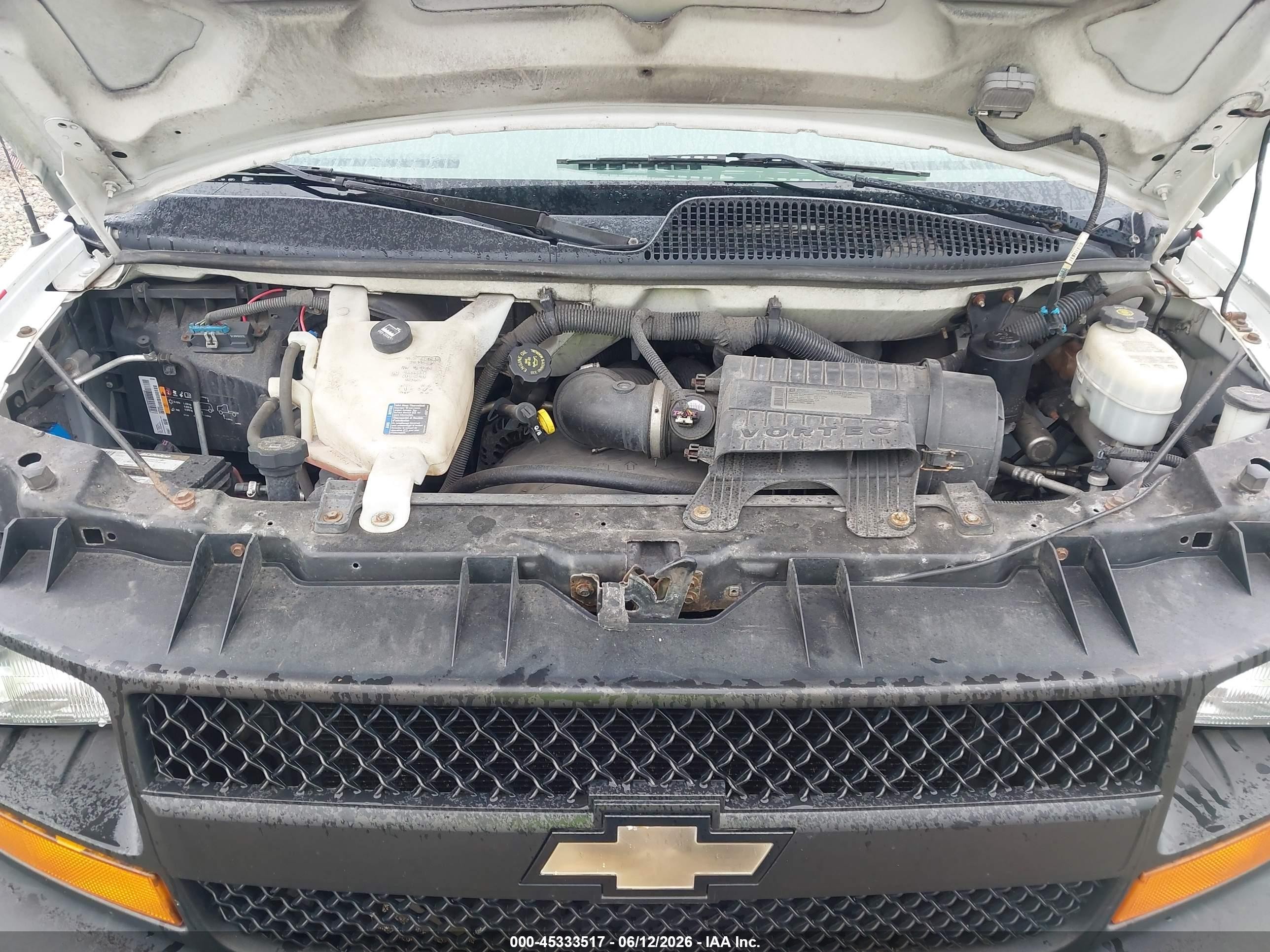 2012 Chevrolet Express 1500 Work Van White vin: 1GCSGAFX6C1139644