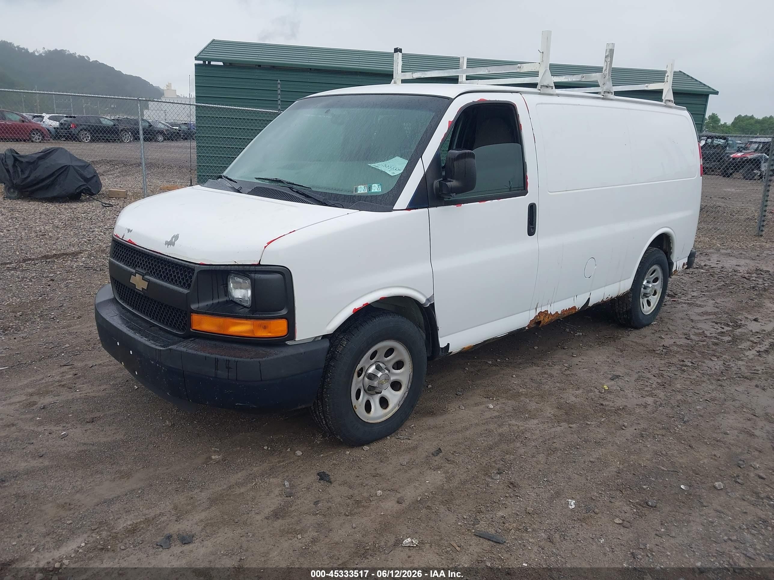 2012 Chevrolet Express 1500 Work Van White vin: 1GCSGAFX6C1139644