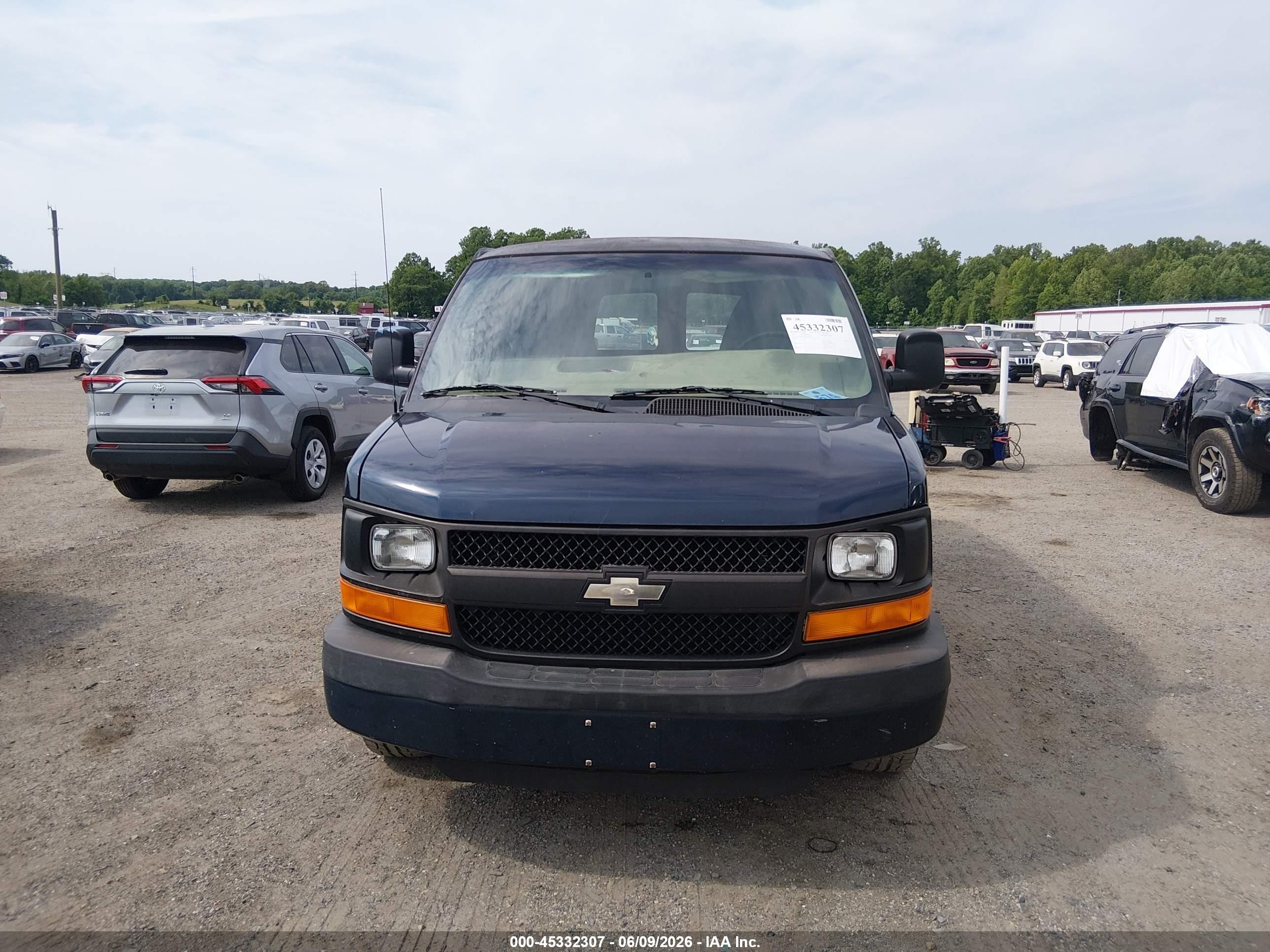 2013 Chevrolet Express 1500 Work Van Blue vin: 1GCSGAFX6D1155876