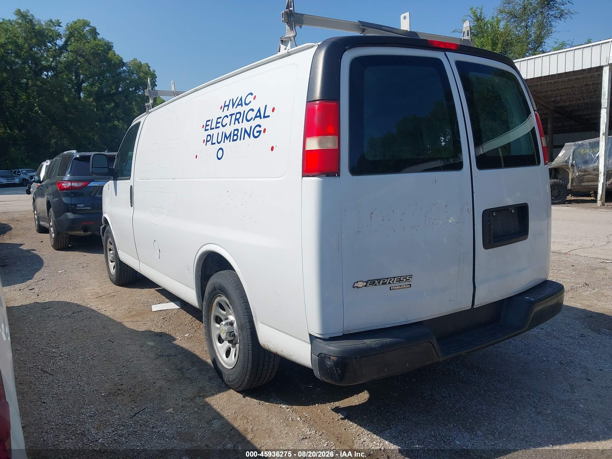 2014 Chevrolet Express 1500 Work Van White vin: 1GCSGAFX6E1107568