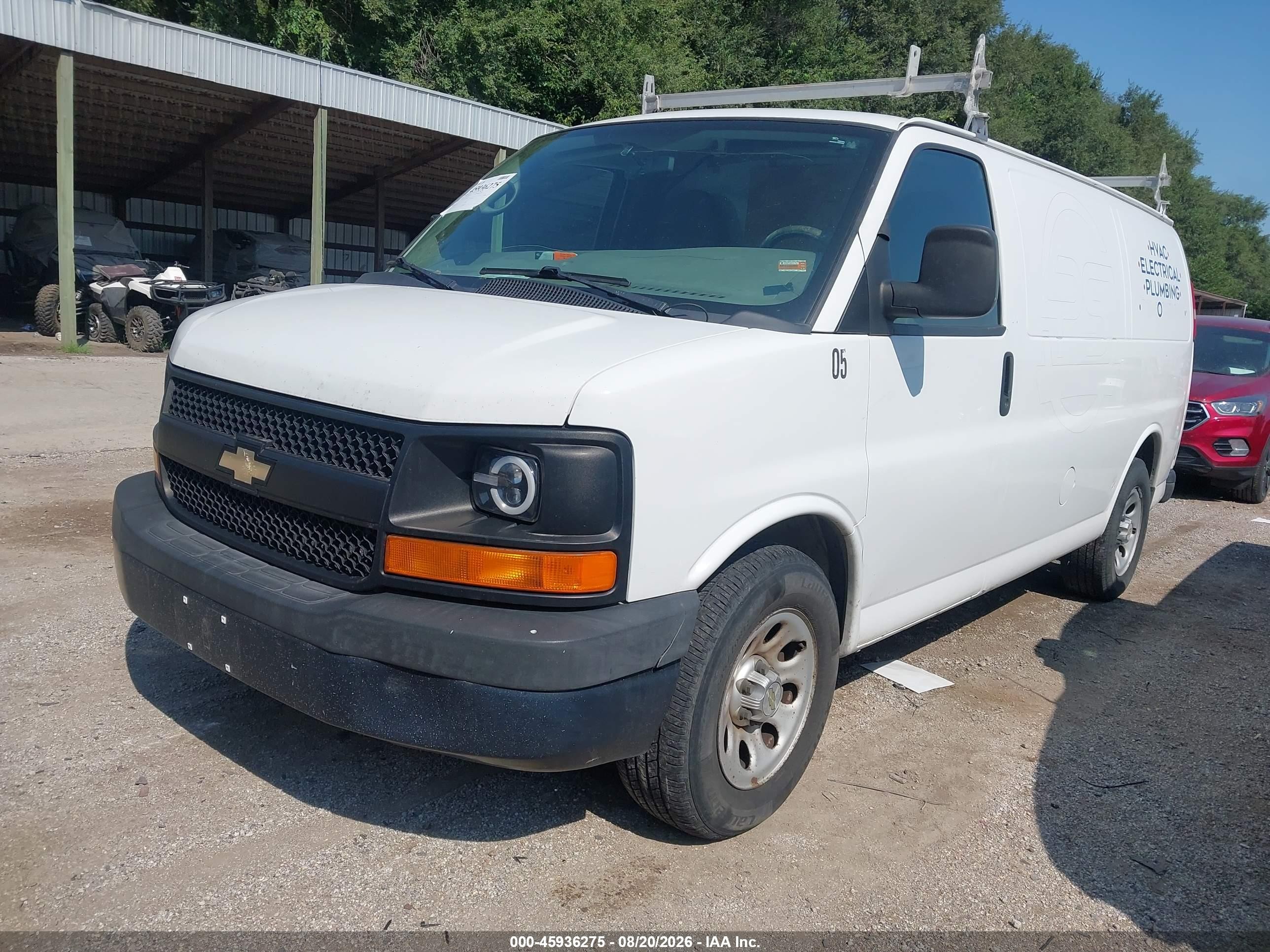 2014 Chevrolet Express 1500 Work Van White vin: 1GCSGAFX6E1107568