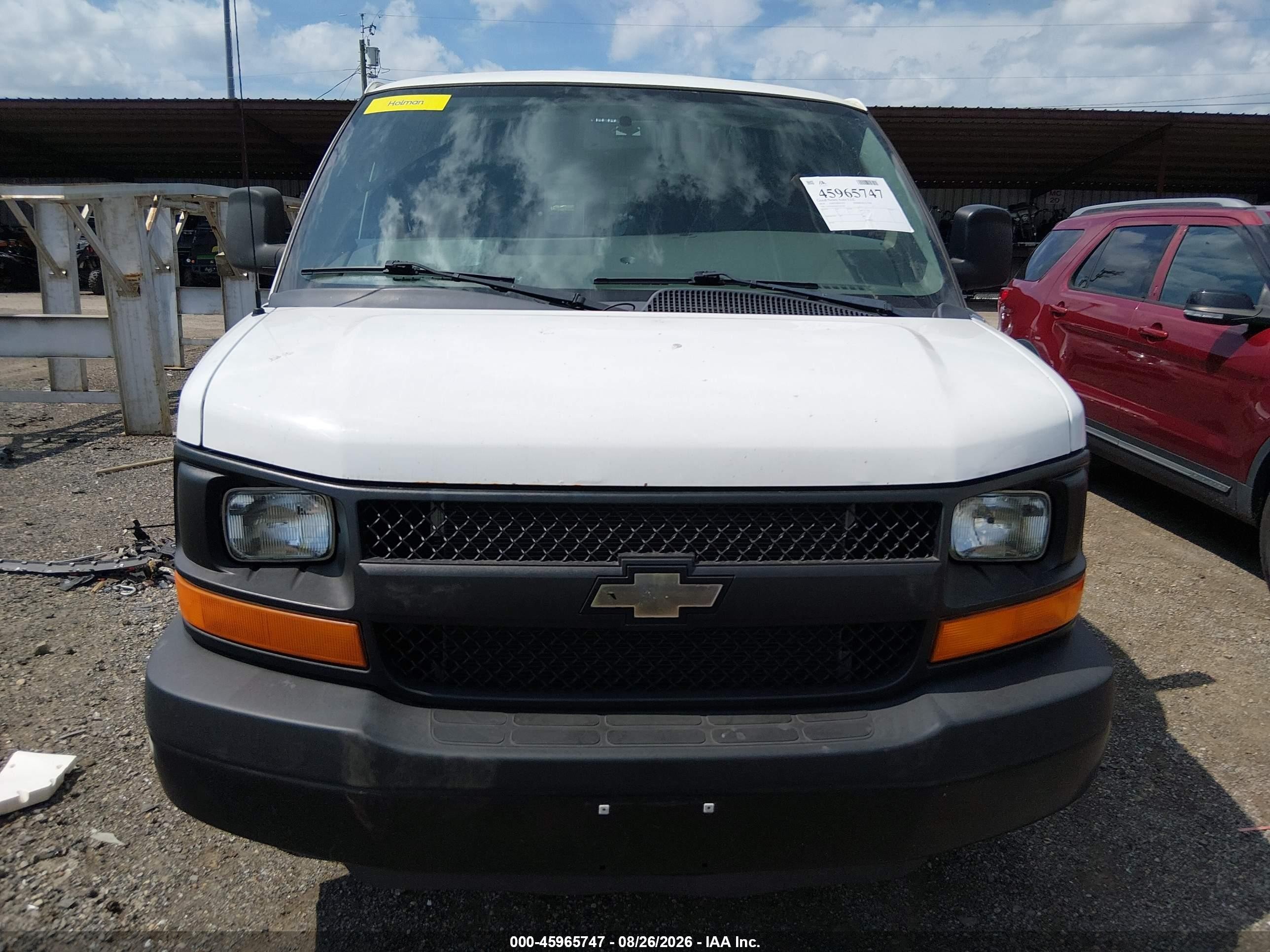 2014 Chevrolet Express 1500 Work Van White vin: 1GCSGAFX6E1165700