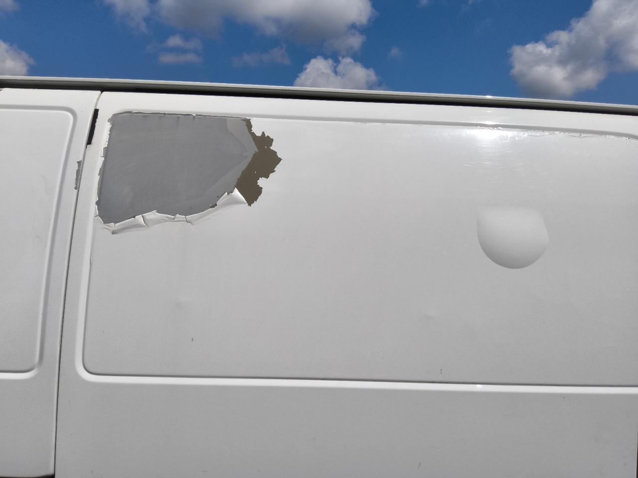 2012 Chevrolet Express G1500 White vin: 1GCSGAFX7C1157067 Damage: Right Sliding Door, Peeling, > 12 Inches