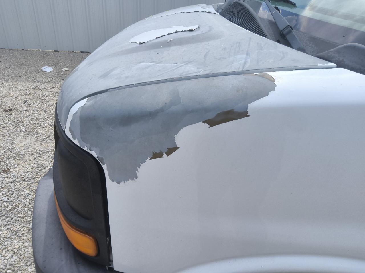 2012 Chevrolet Express G1500 Ls White vin: 1GCSGAFX7C1179165 Damage: Left Front Fender, Peeling, > 12 Inches