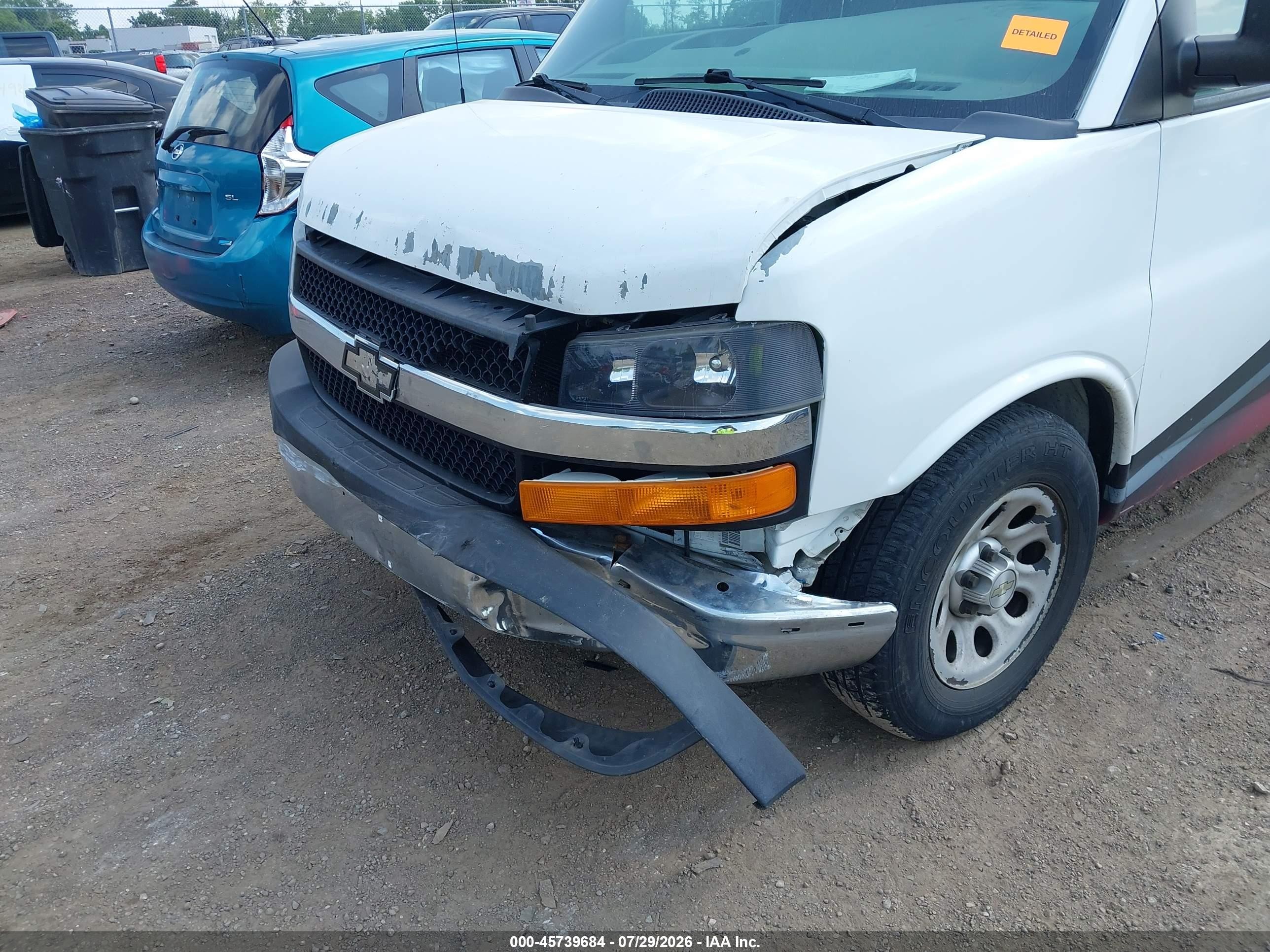 2013 Chevrolet Express 1500 Work Van White vin: 1GCSGAFX7D1137368