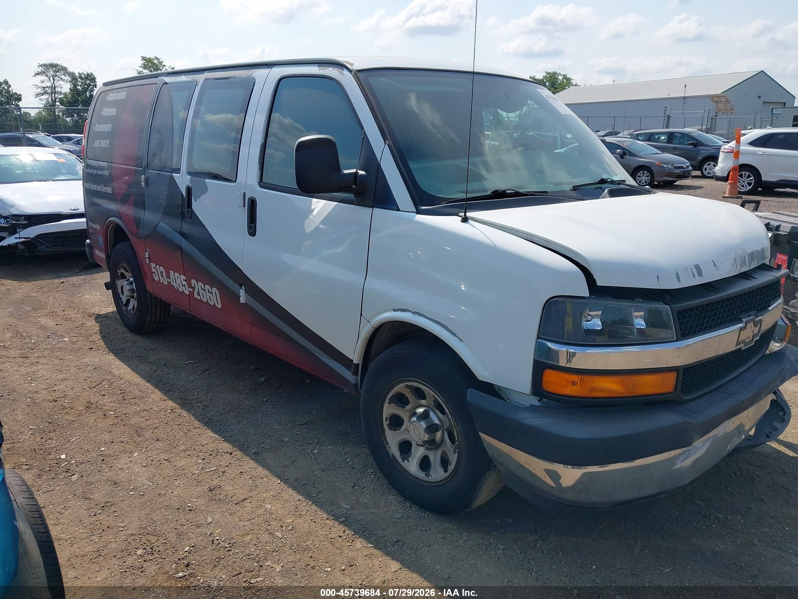 2013 Chevrolet Express 1500 Work Van White vin: 1GCSGAFX7D1137368