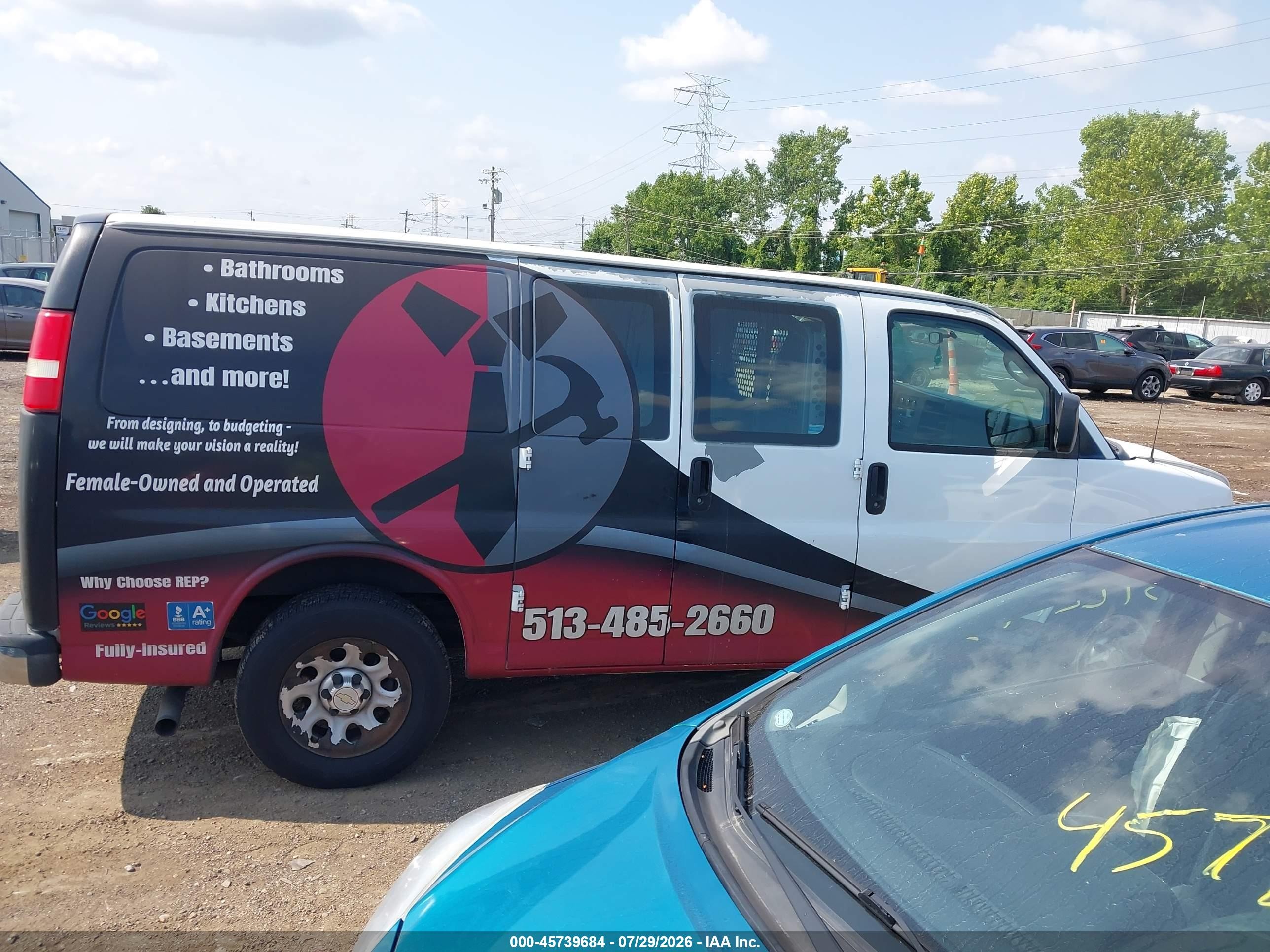2013 Chevrolet Express 1500 Work Van White vin: 1GCSGAFX7D1137368