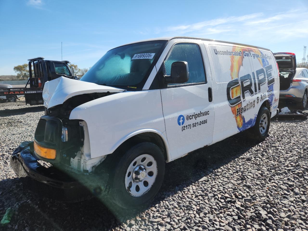 2012 Chevrolet Express G1500 White vin: 1GCSGAFX8C1154419