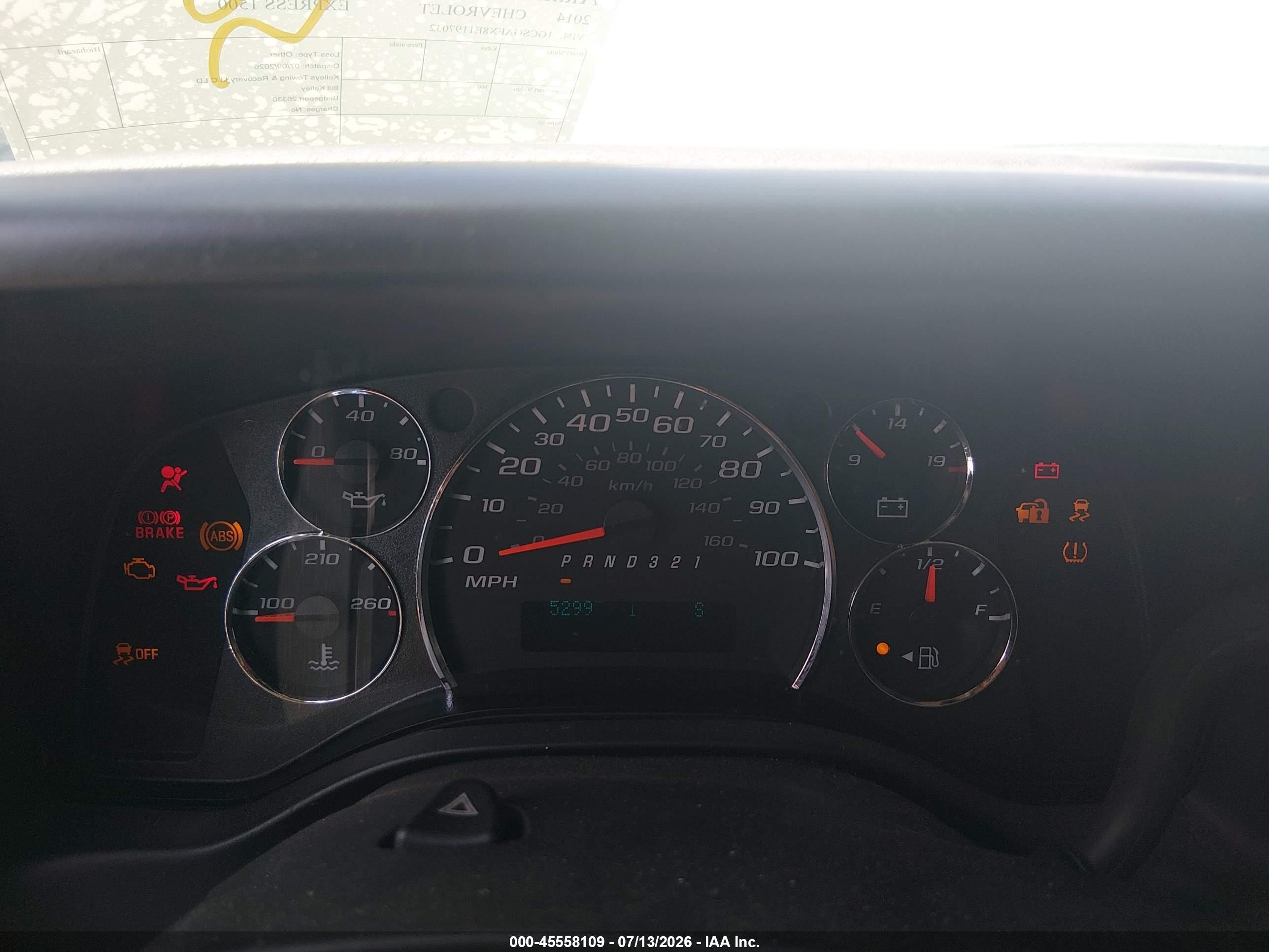 2014 Chevrolet Express 1500 Work Van White vin: 1GCSGAFX8E1197032