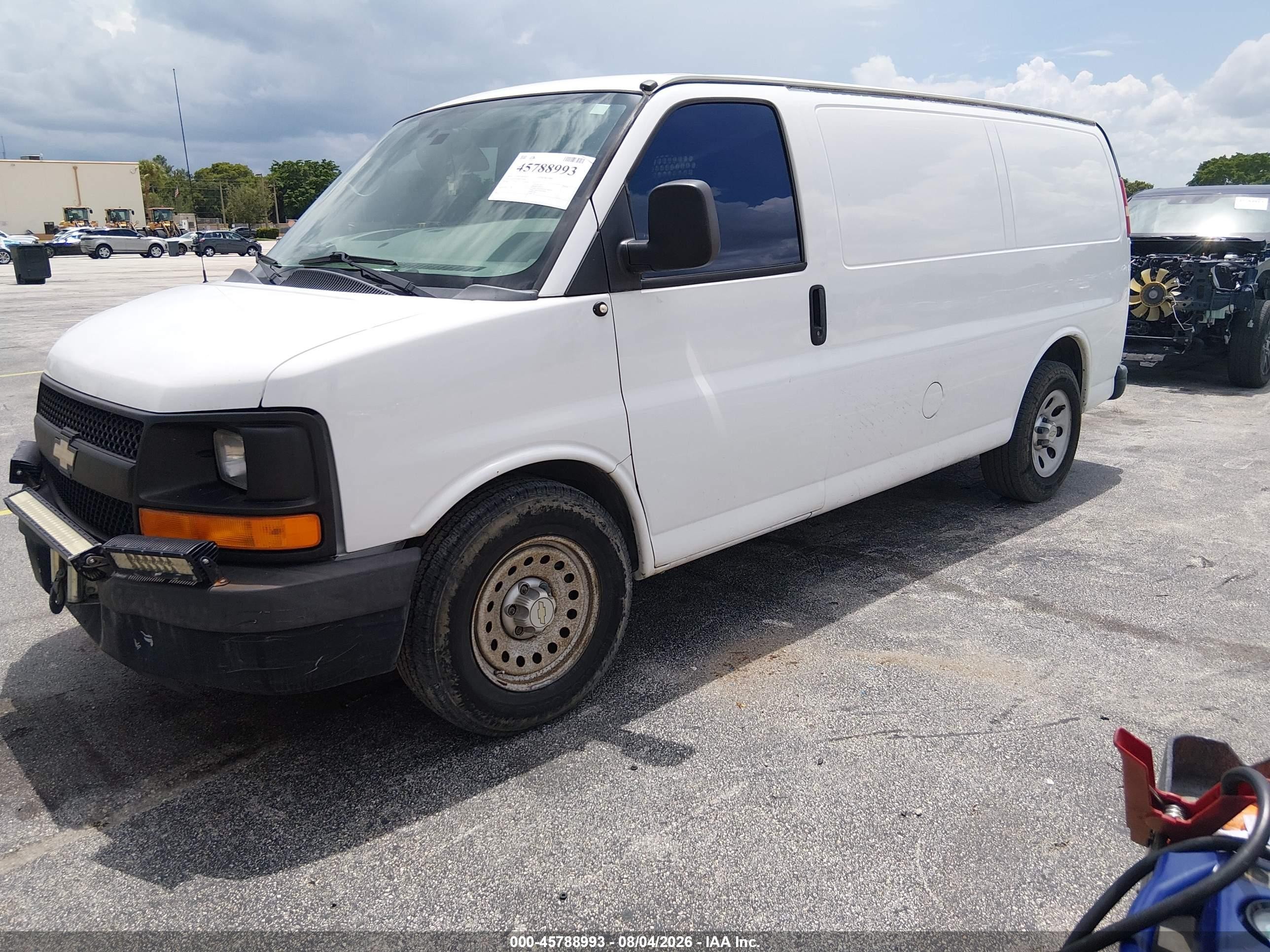 2014 Chevrolet Express 1500 Work Van White vin: 1GCSGAFXXE1143084