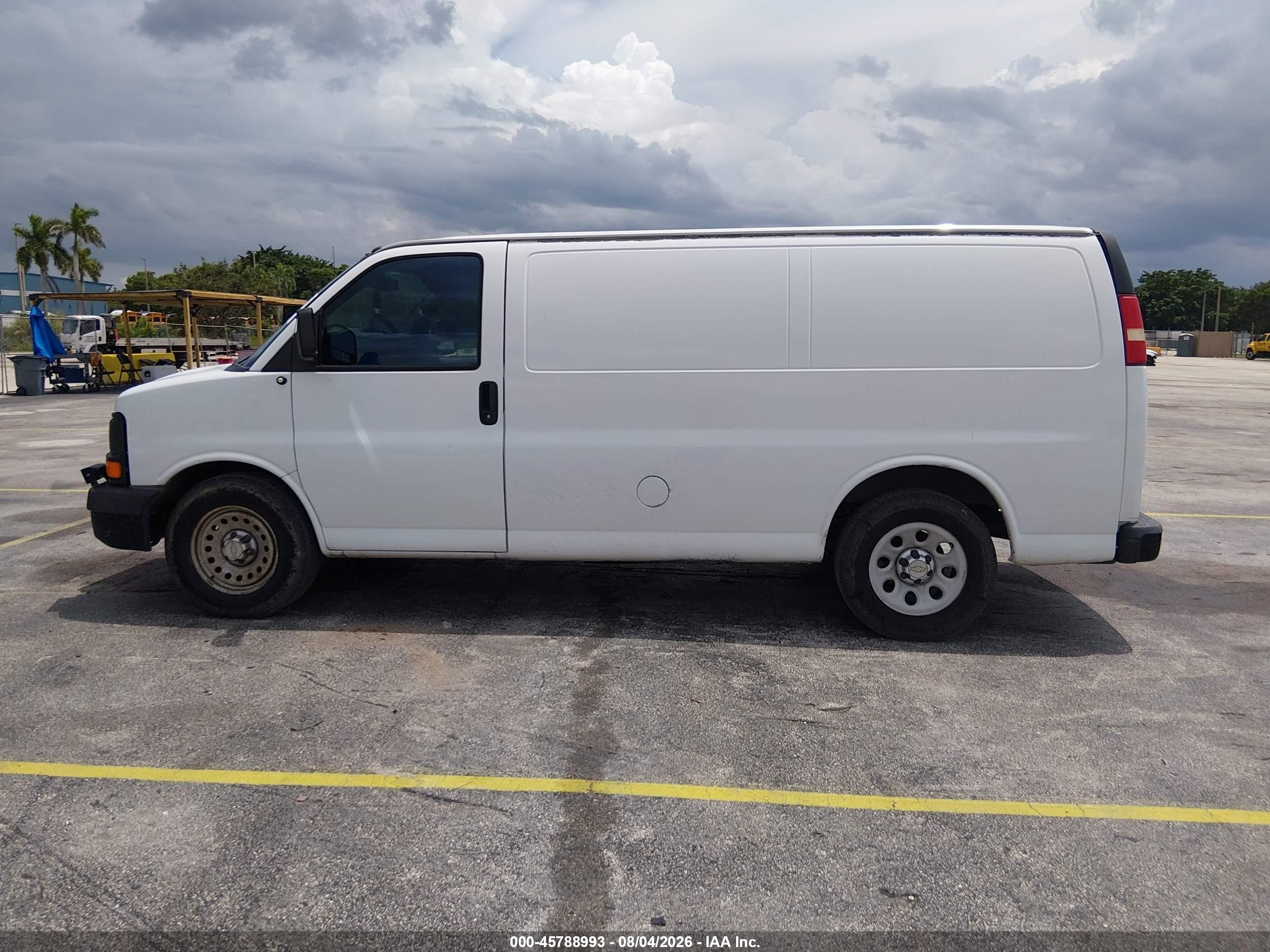 2014 Chevrolet Express 1500 Work Van White vin: 1GCSGAFXXE1143084