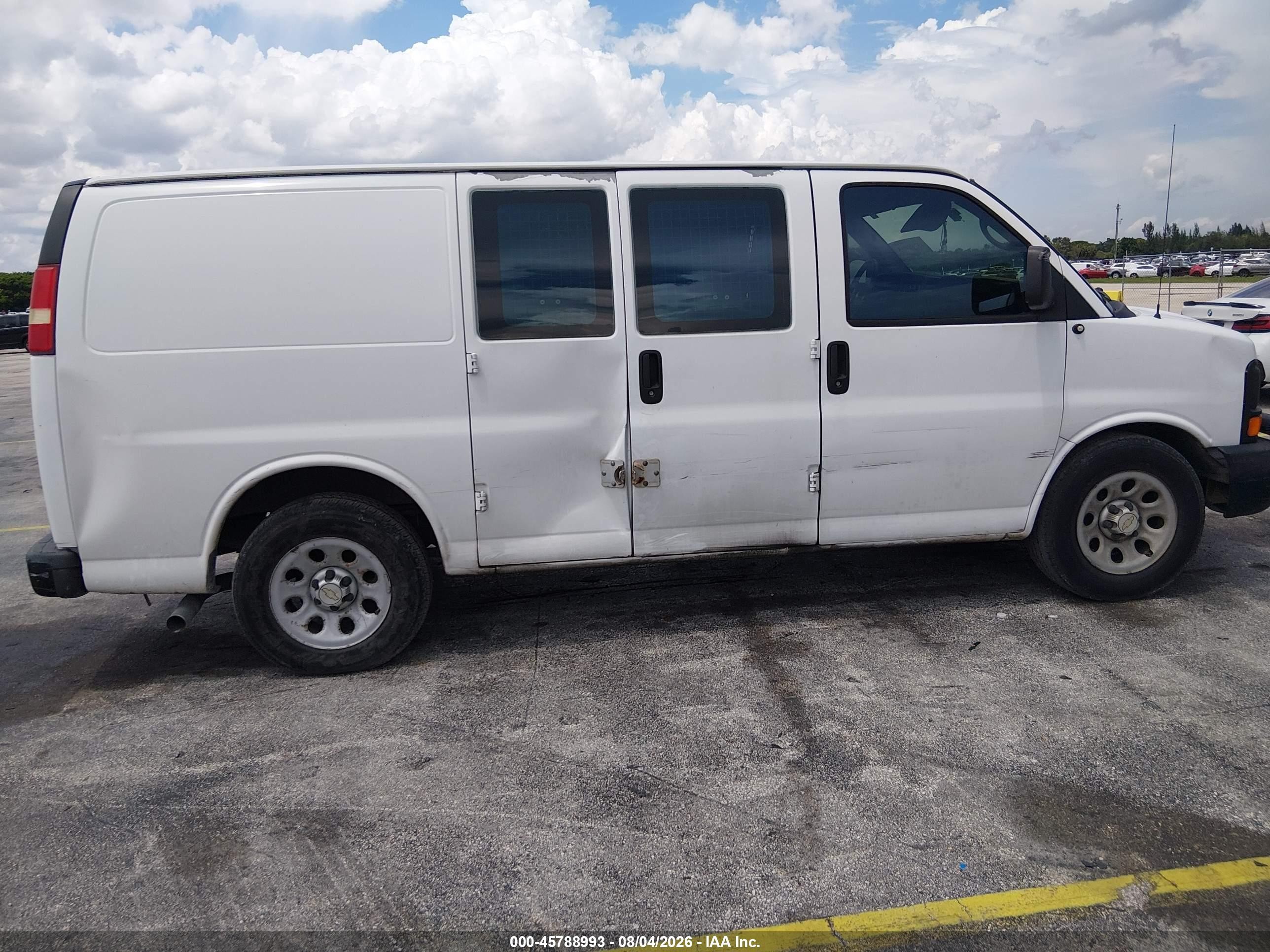 2014 Chevrolet Express 1500 Work Van White vin: 1GCSGAFXXE1143084