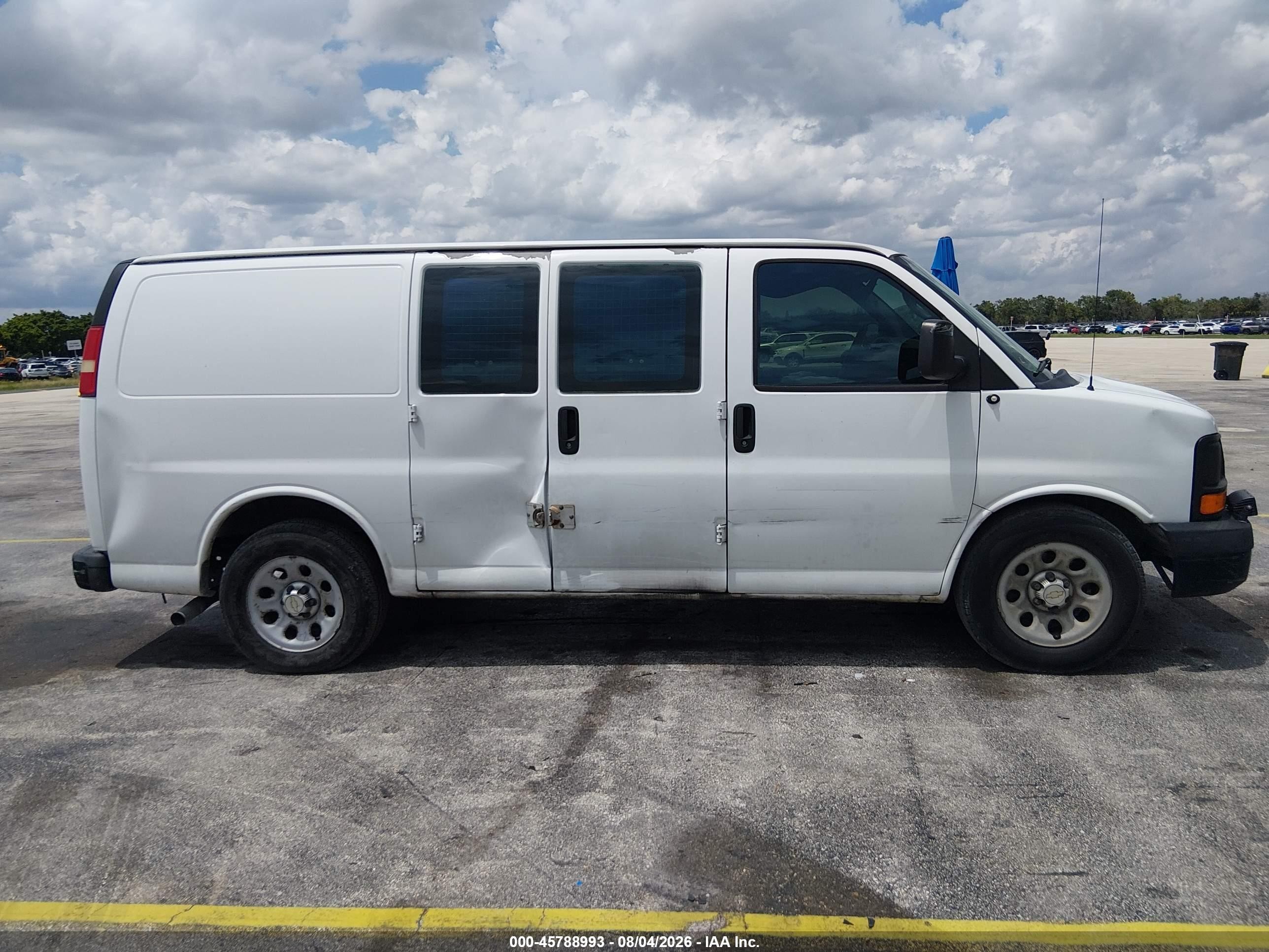 2014 Chevrolet Express 1500 Work Van White vin: 1GCSGAFXXE1143084