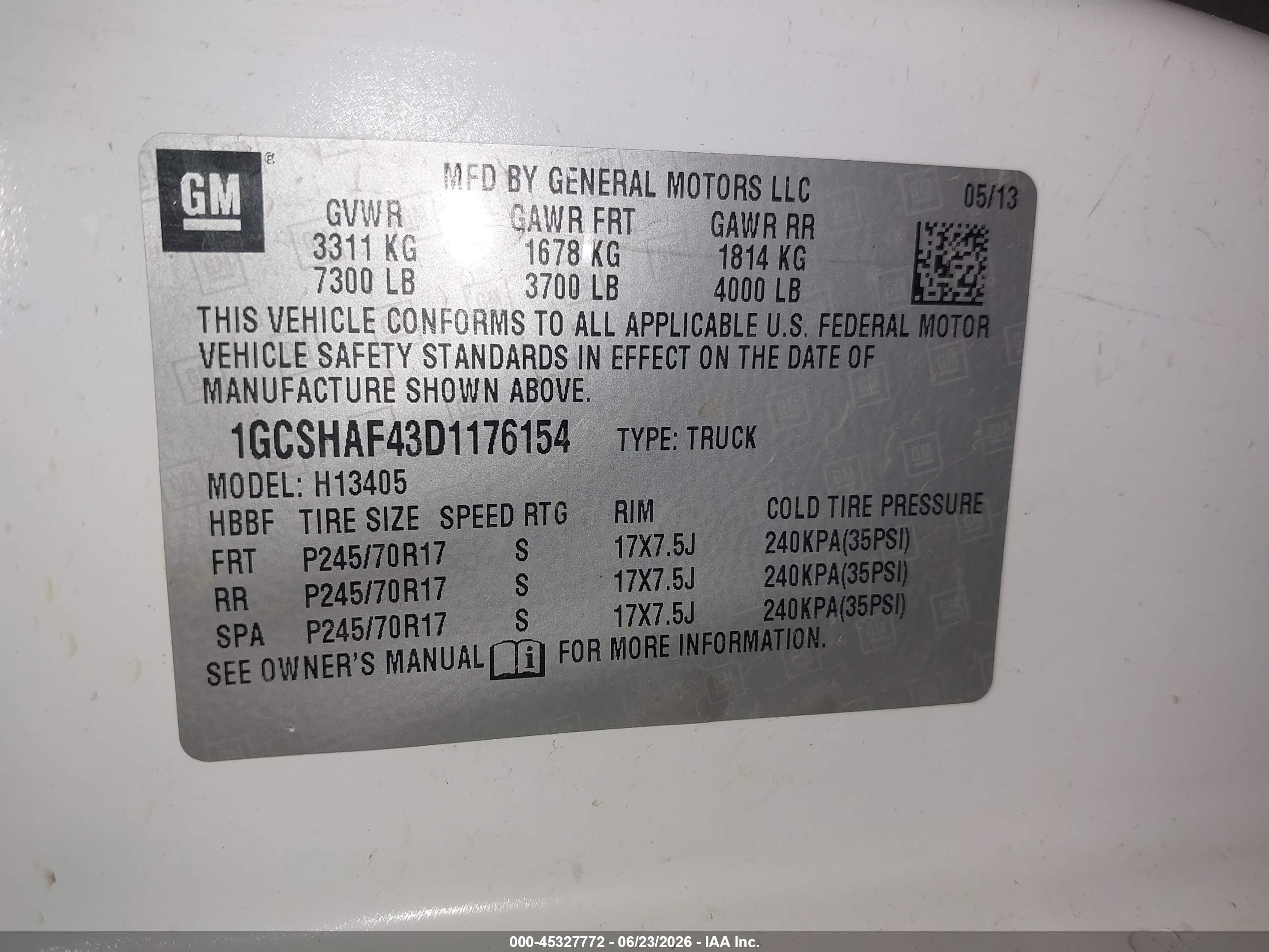 2013 Chevrolet Express 1500 Work Van Белый vin: 1GCSHAF43D1176154