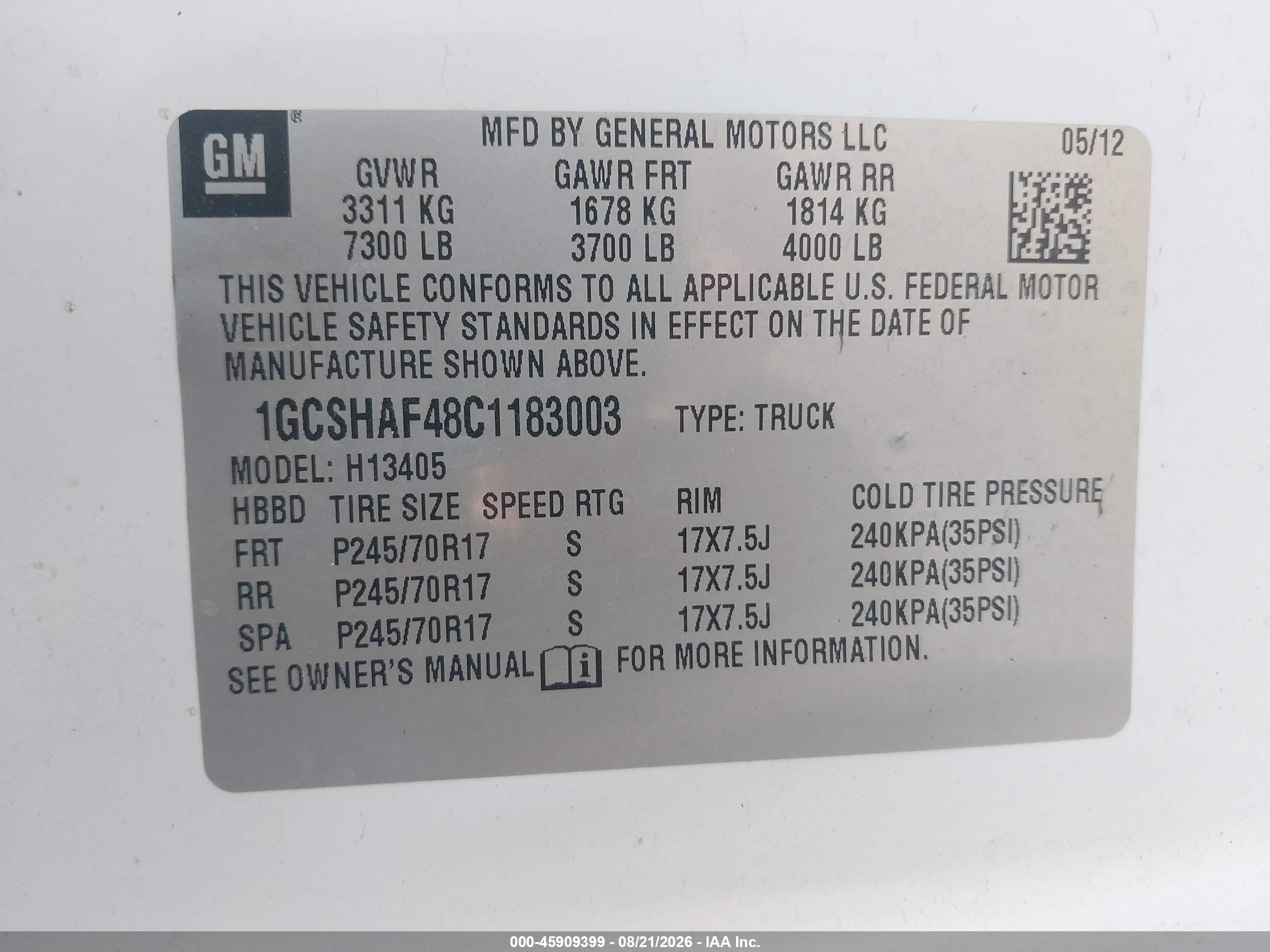 2012 Chevrolet Express 1500 Work Van White vin: 1GCSHAF48C1183003
