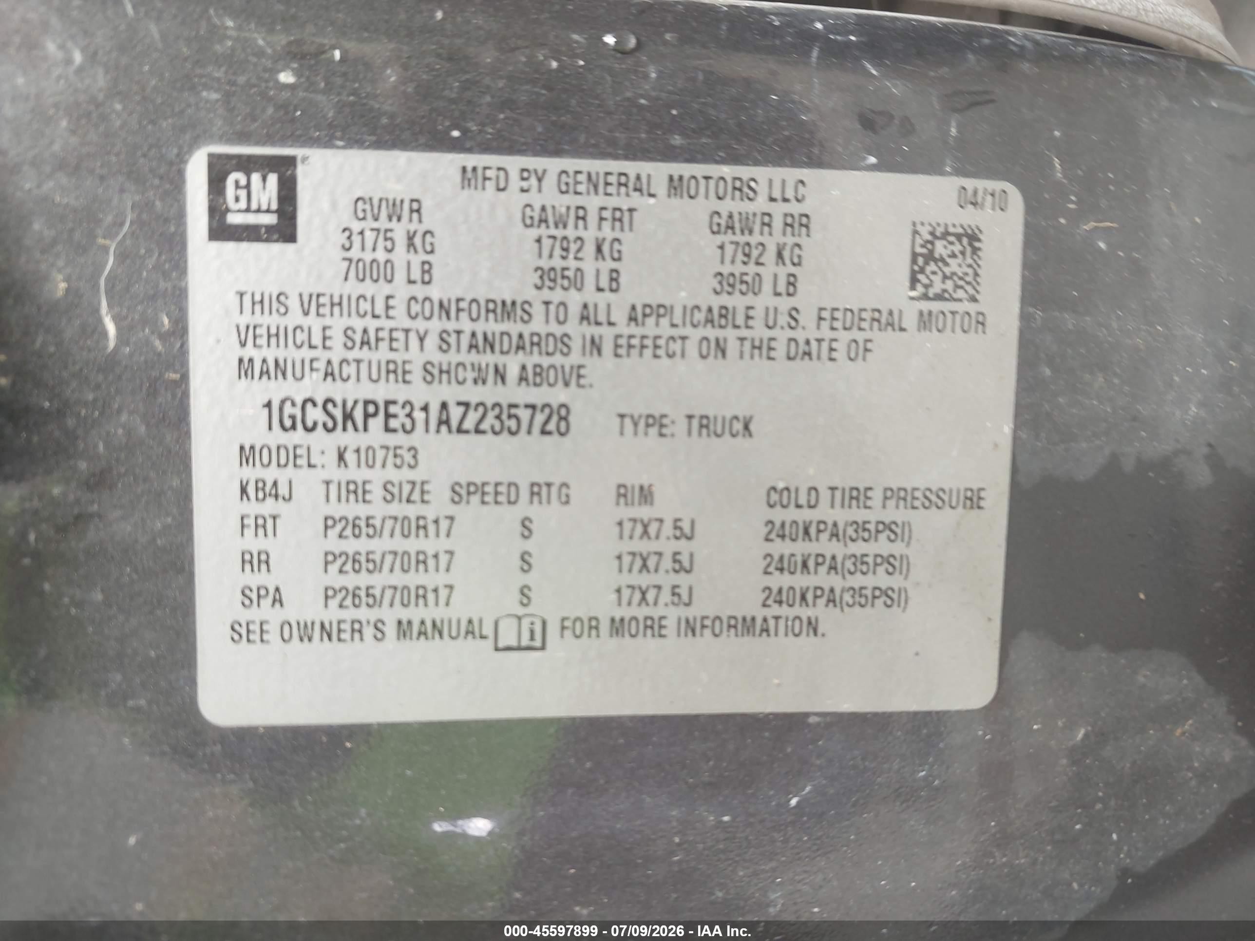 2010 Chevrolet Silverado 1500 Work Truck Gray vin: 1GCSKPE31AZ235728