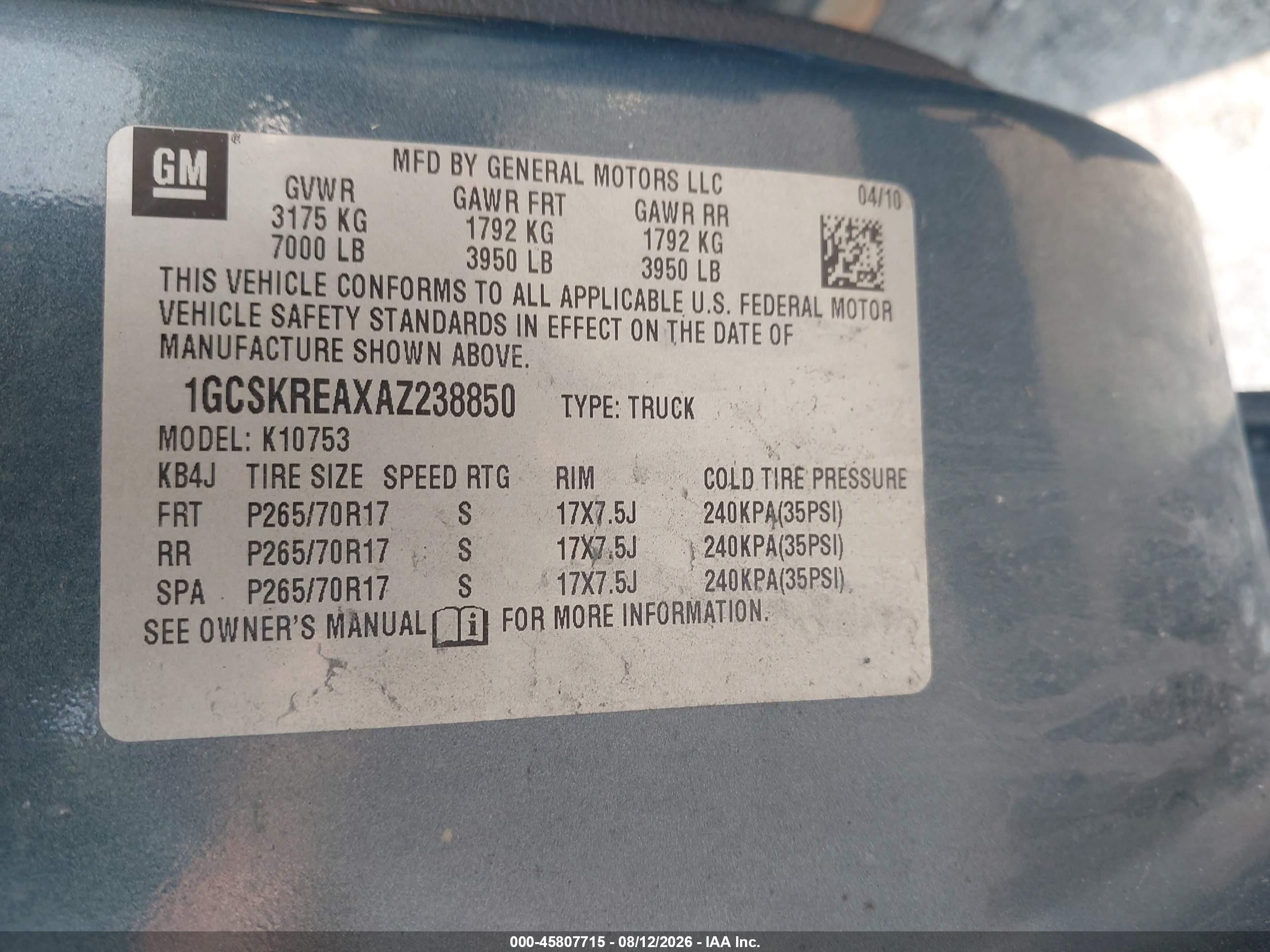 2010 Chevrolet Silverado 1500 Ls Blue vin: 1GCSKREAXAZ238850