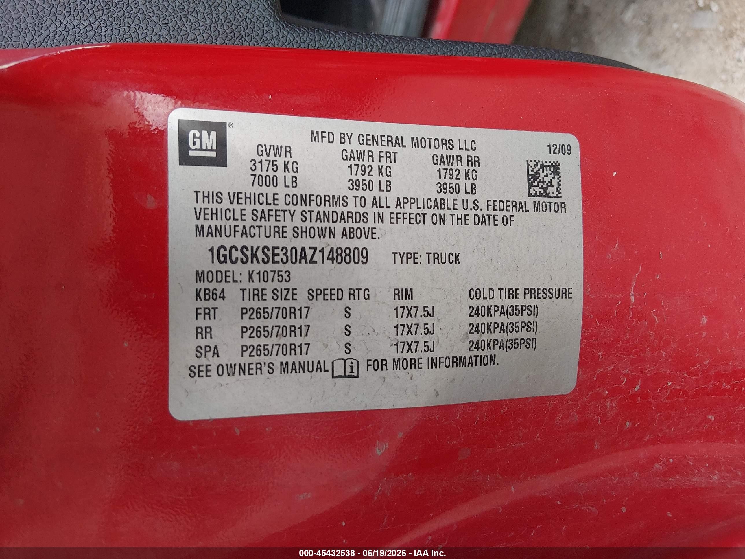 2010 Chevrolet Silverado 1500 Lt Red vin: 1GCSKSE30AZ148809