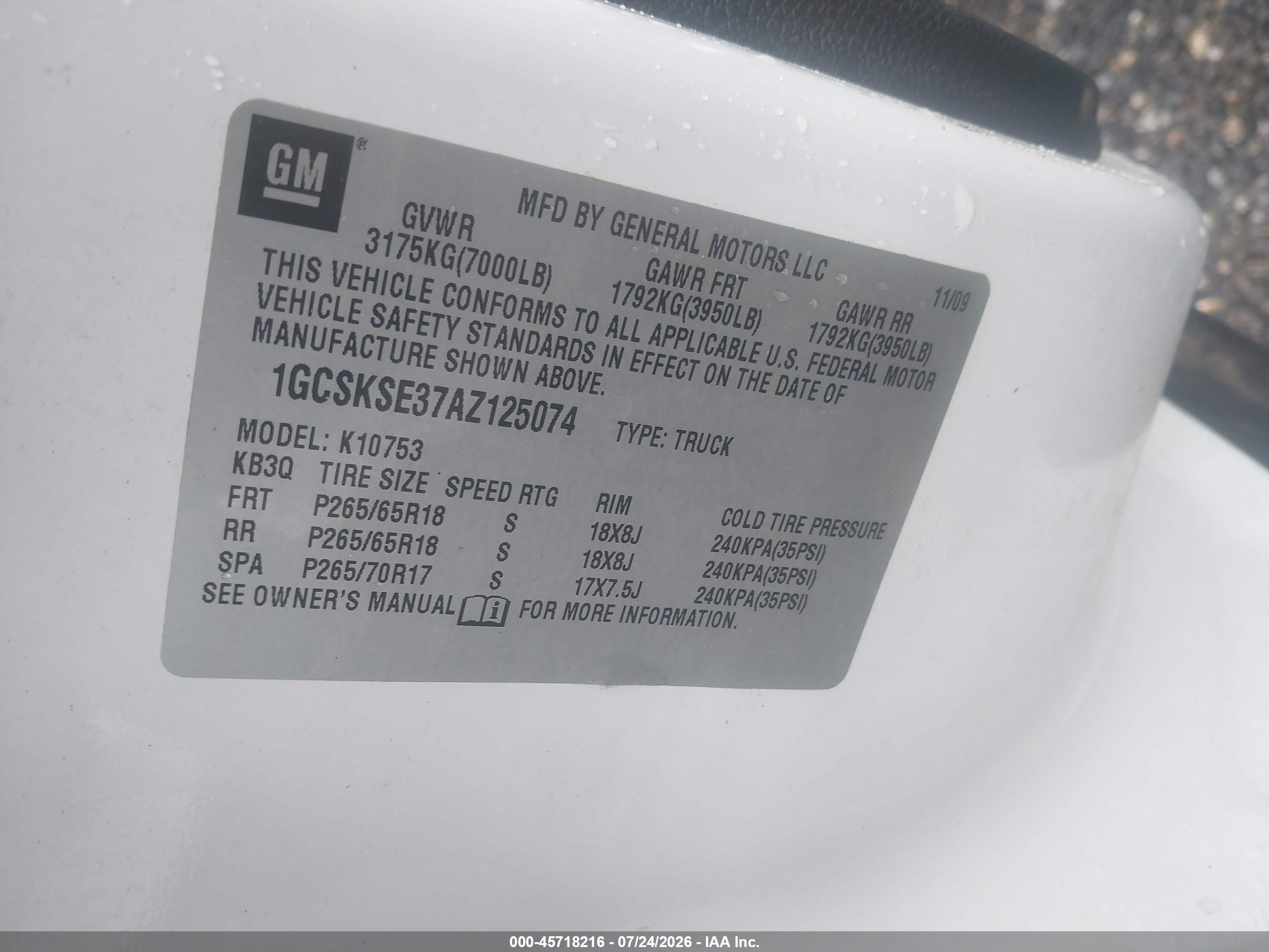 2010 Chevrolet Silverado 1500 Lt White vin: 1GCSKSE37AZ125074
