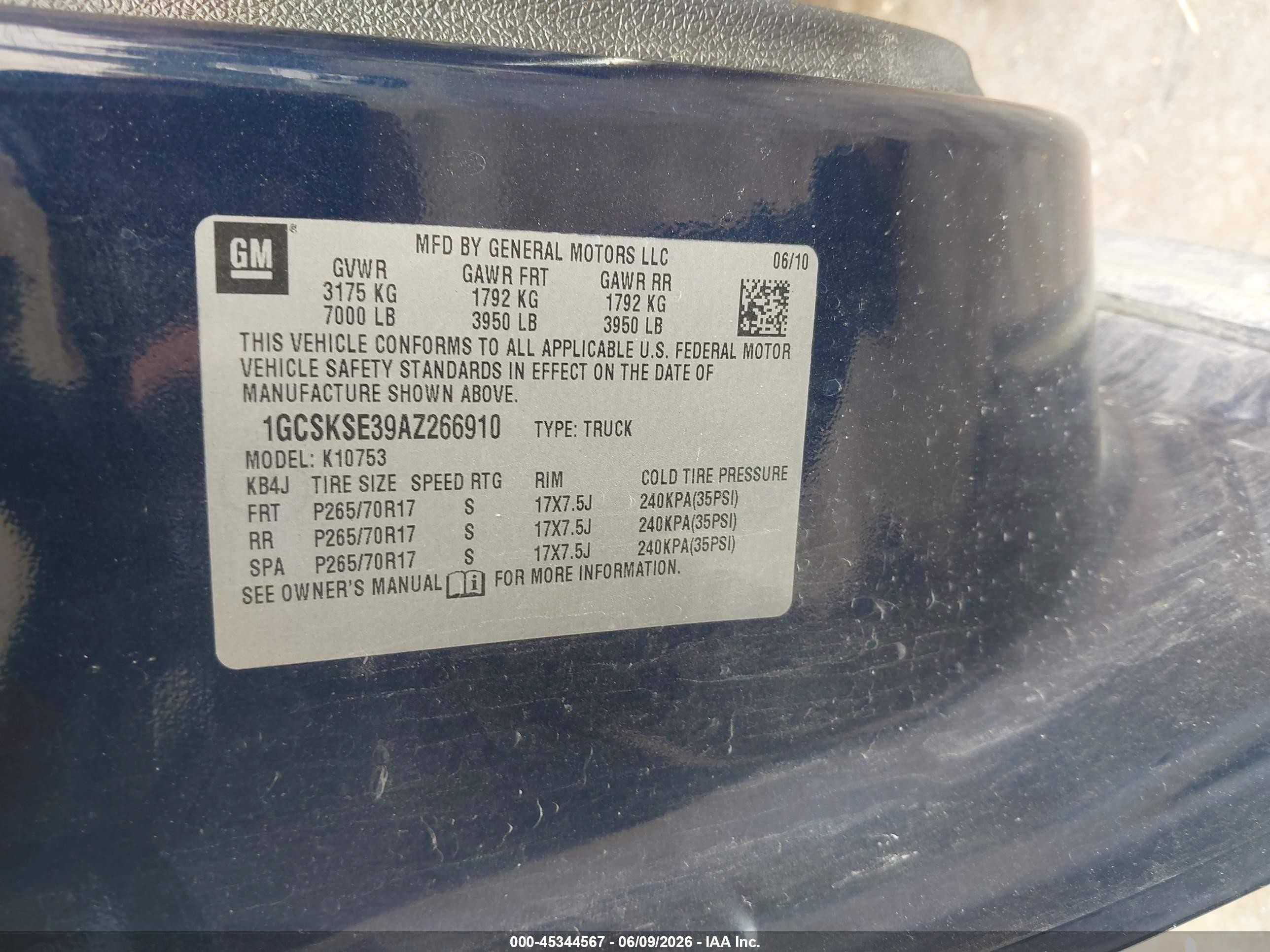 2010 Chevrolet Silverado 1500 Lt Blue vin: 1GCSKSE39AZ266910