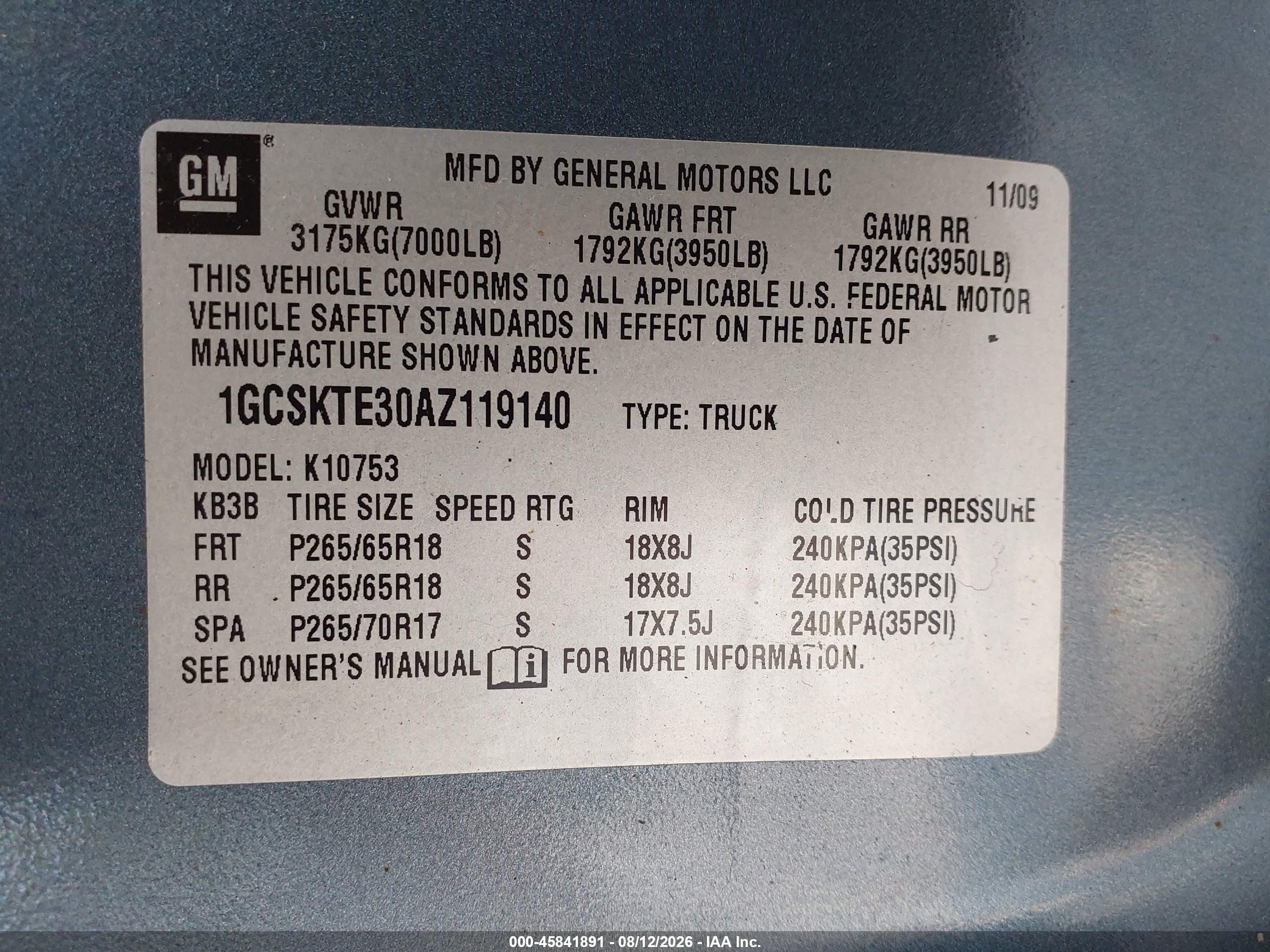 2010 Chevrolet Silverado 1500 Ltz Blue vin: 1GCSKTE30AZ119140