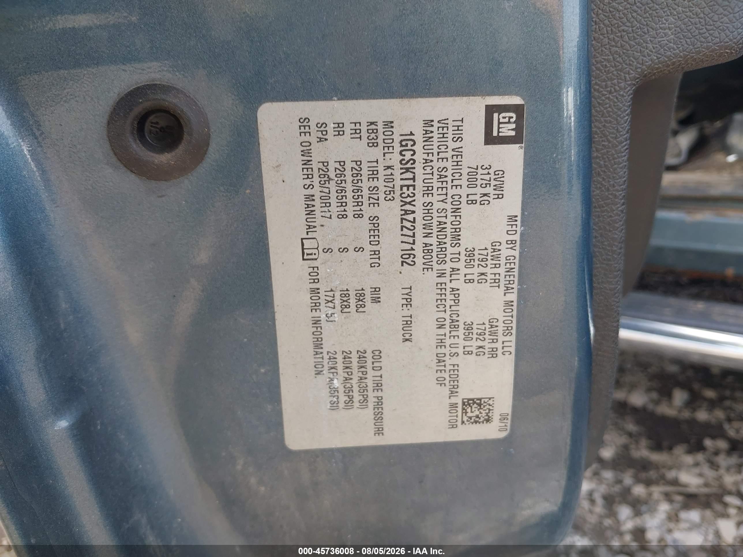 2010 Chevrolet Silverado 1500 Ltz Blue vin: 1GCSKTE3XAZ277162
