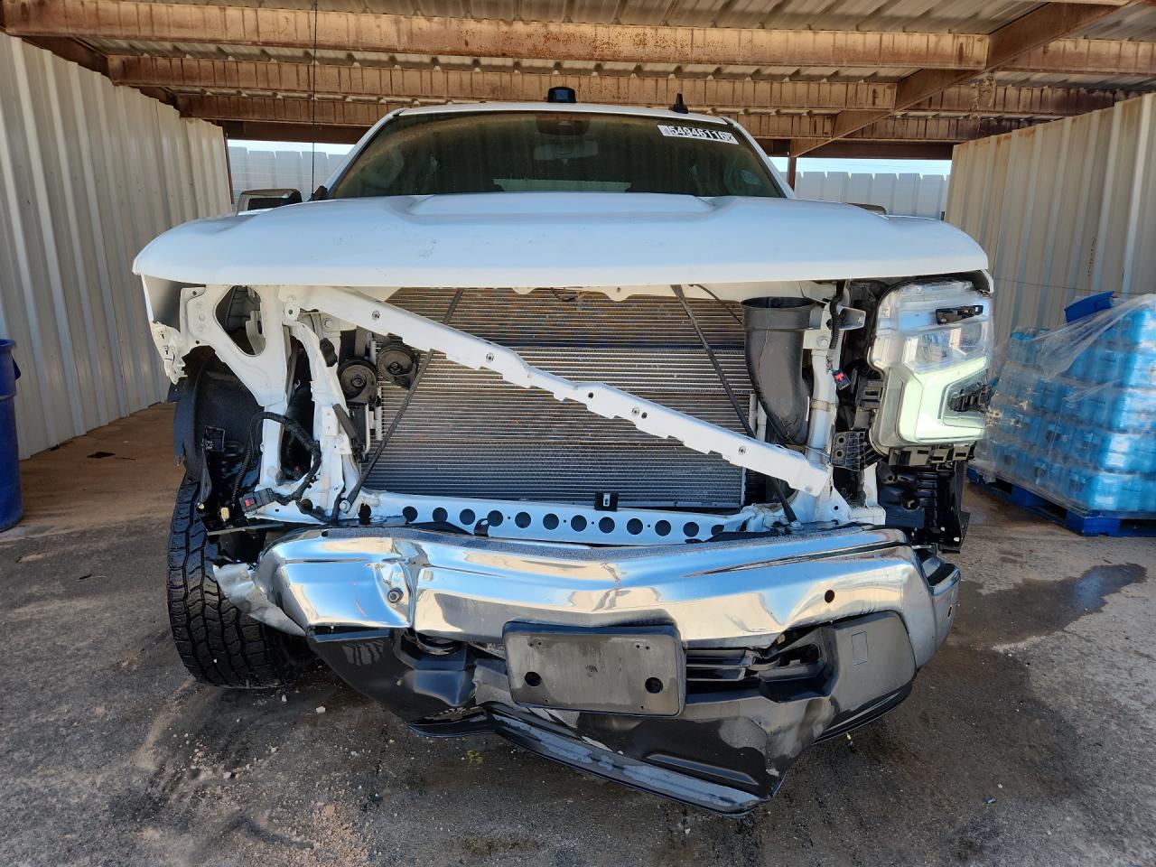 2023 Chevrolet Silverado K1500 Lt White vin: 1GCUDDED9PZ111631 Damage: Front Bumper Cover Upper, Missing, Replacement Required