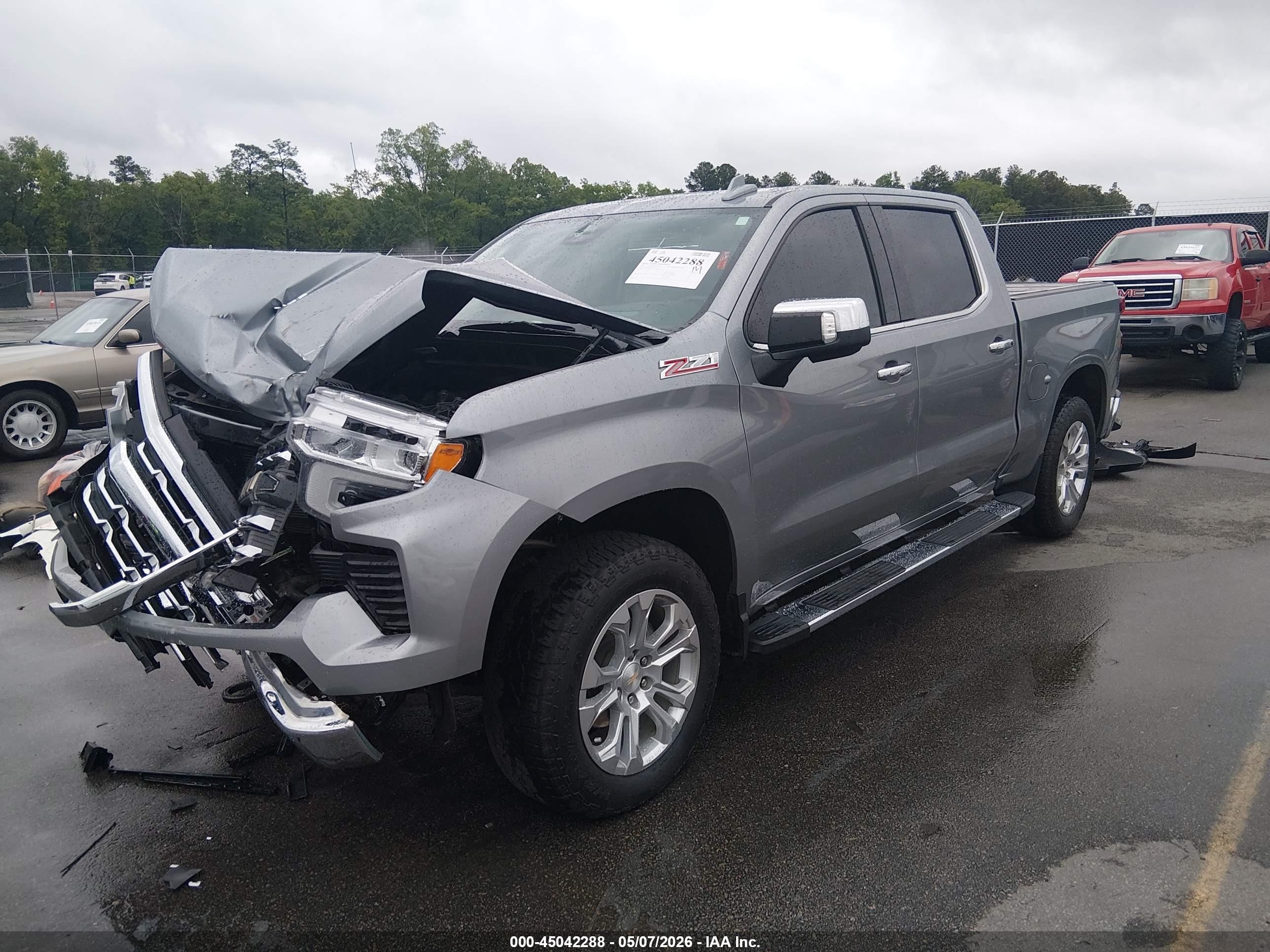 2024 Chevrolet Silverado 1500 4wd  Short Bed Ltz Серый vin: 1GCUDGEL0RZ225674
