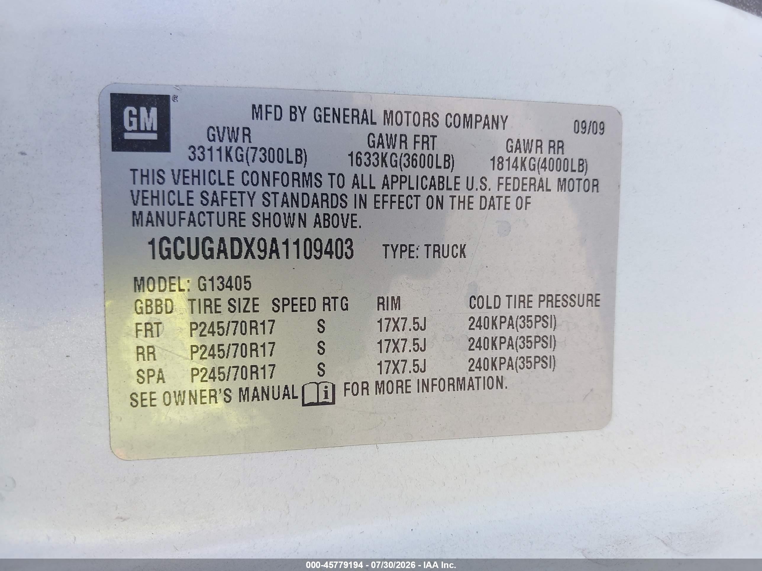 2010 Chevrolet Express 1500 Work Van White vin: 1GCUGADX9A1109403