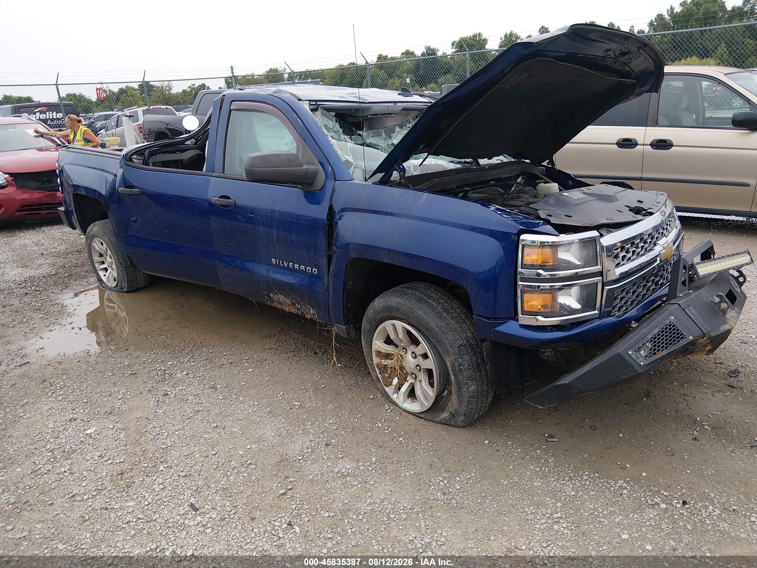 2014 Chevrolet Silverado 1500 1lt Blue vin: 1GCUKREC2EF193999