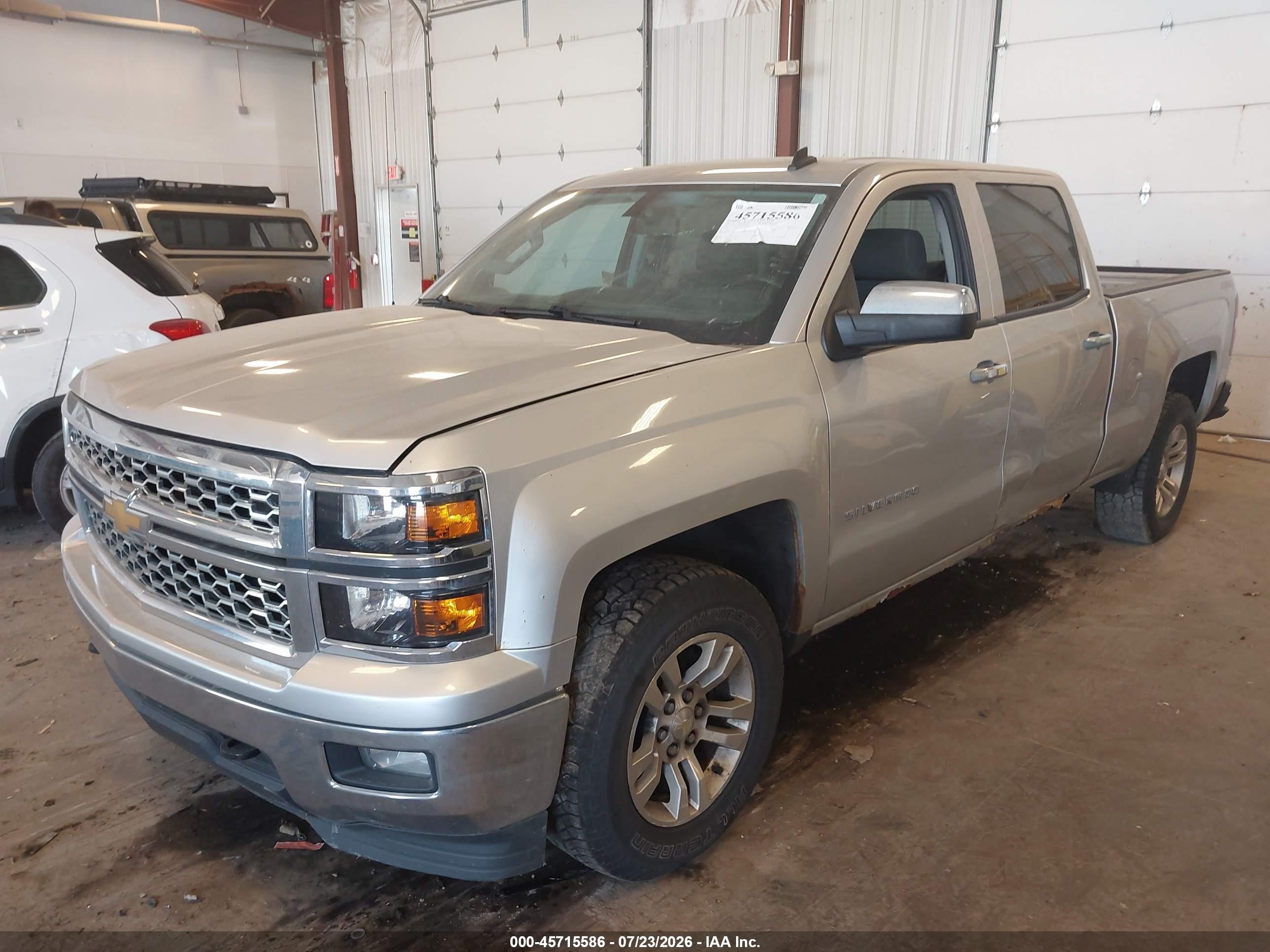2014 Chevrolet Silverado 1500 Lt Silver vin: 1GCUKREC5EF195391