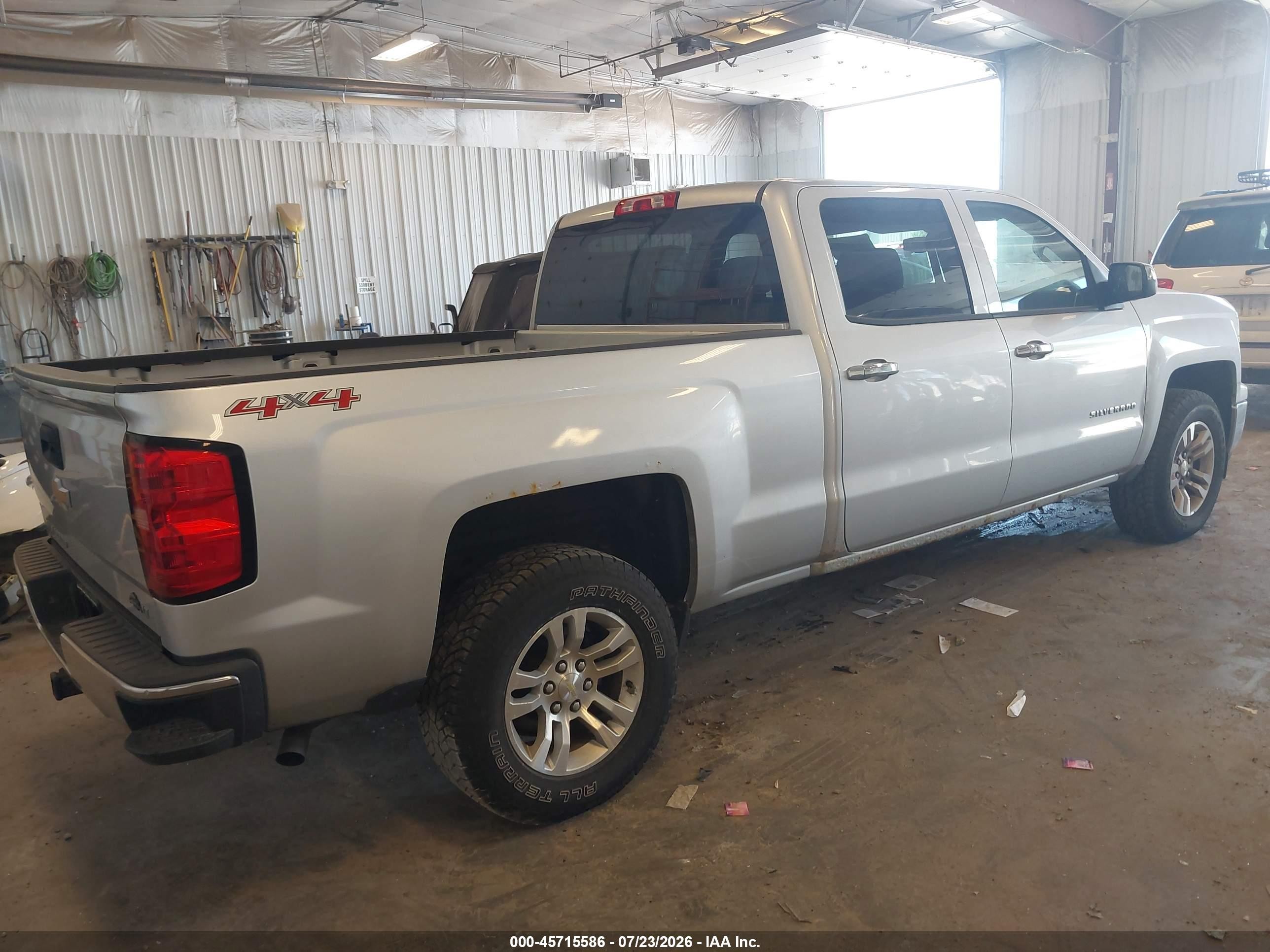 2014 Chevrolet Silverado 1500 Lt Silver vin: 1GCUKREC5EF195391