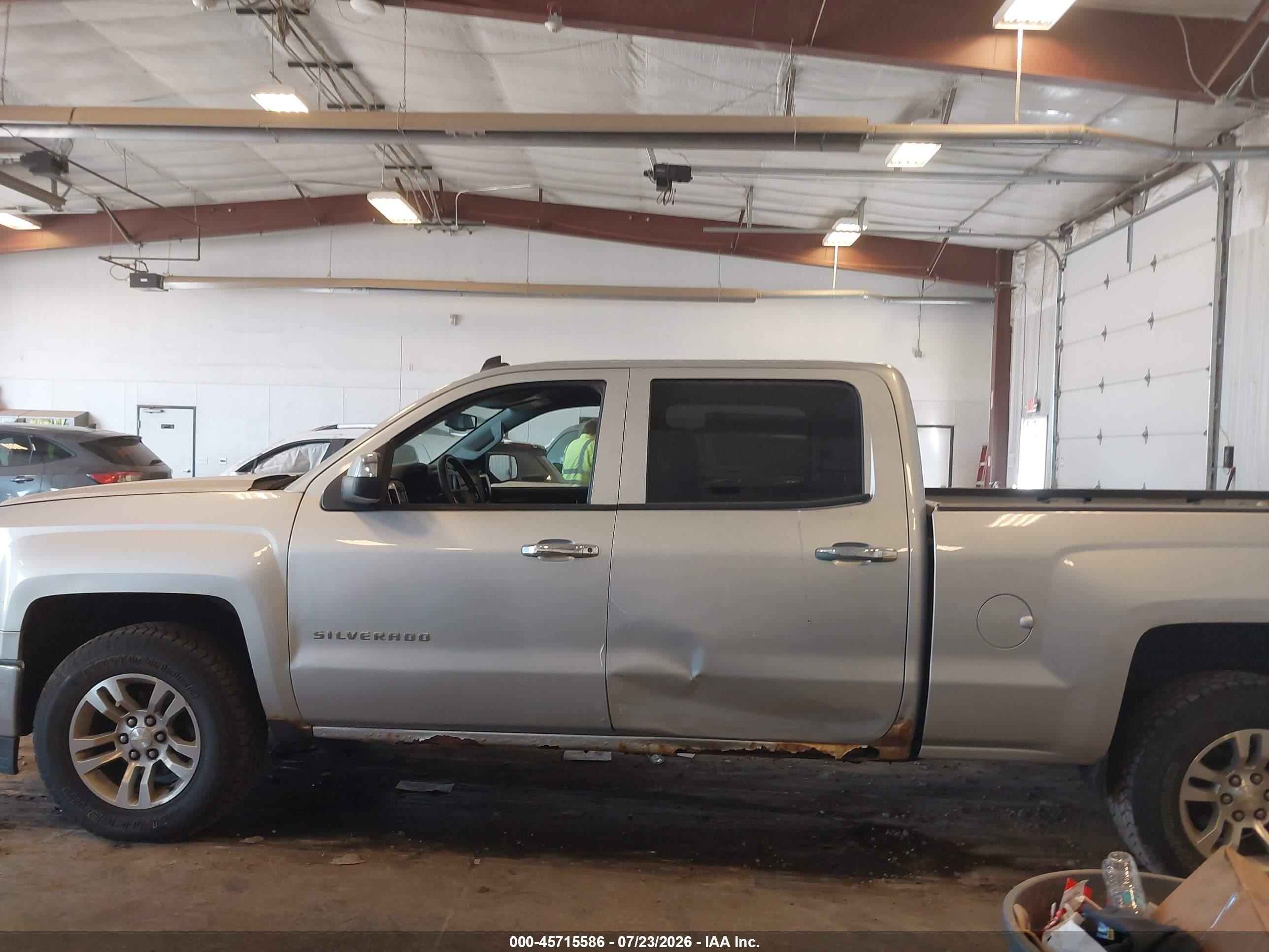 2014 Chevrolet Silverado 1500 Lt Silver vin: 1GCUKREC5EF195391