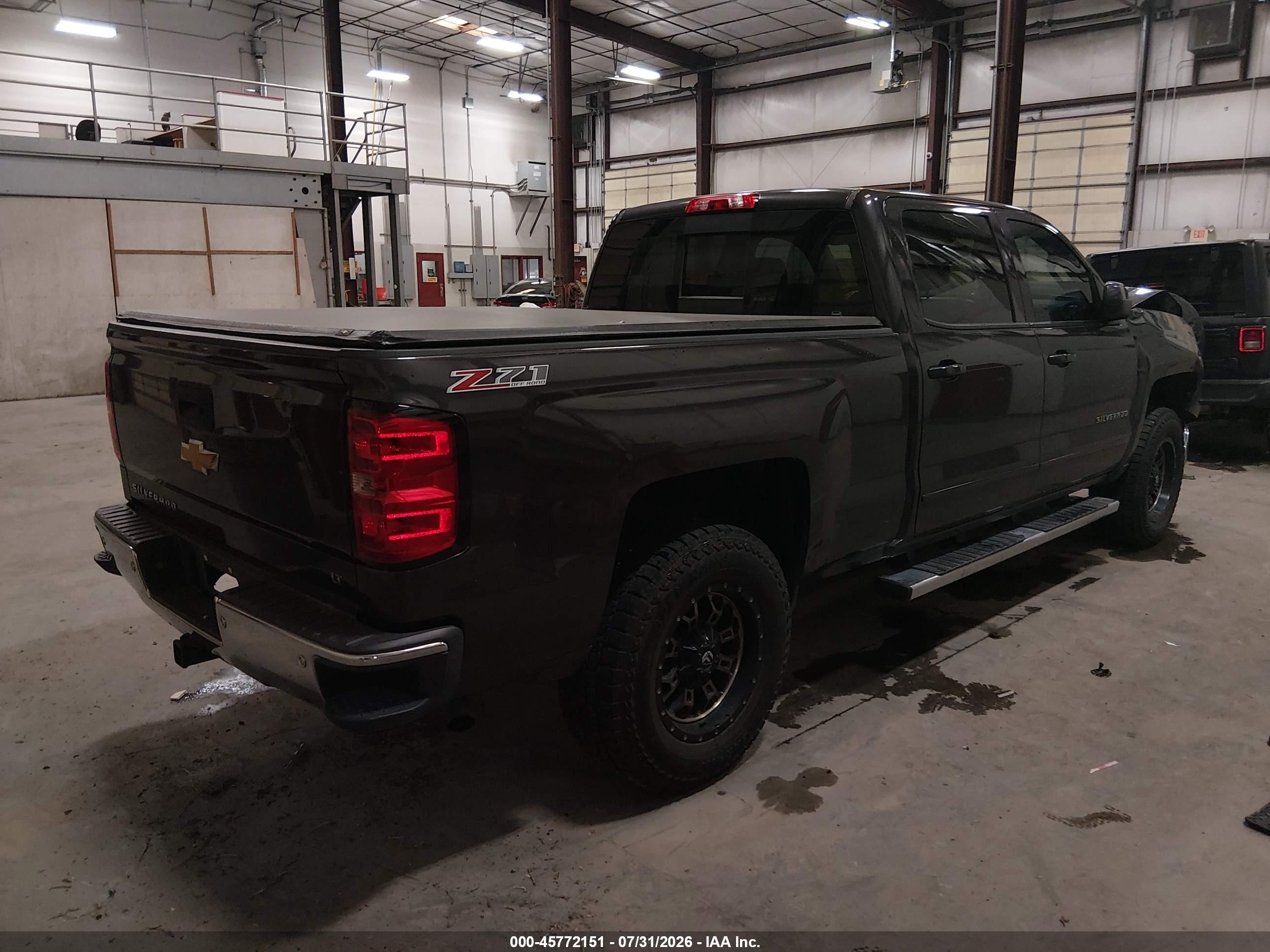 2015 Chevrolet Silverado 1500 Lt Gray vin: 1GCUKREC6FF198625