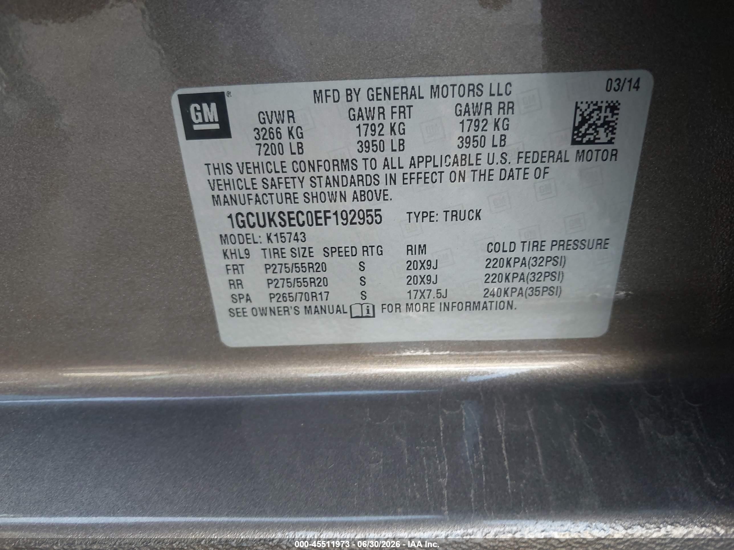 2014 Chevrolet Silverado 1500 Ltz Коричневый vin: 1GCUKSEC0EF192955