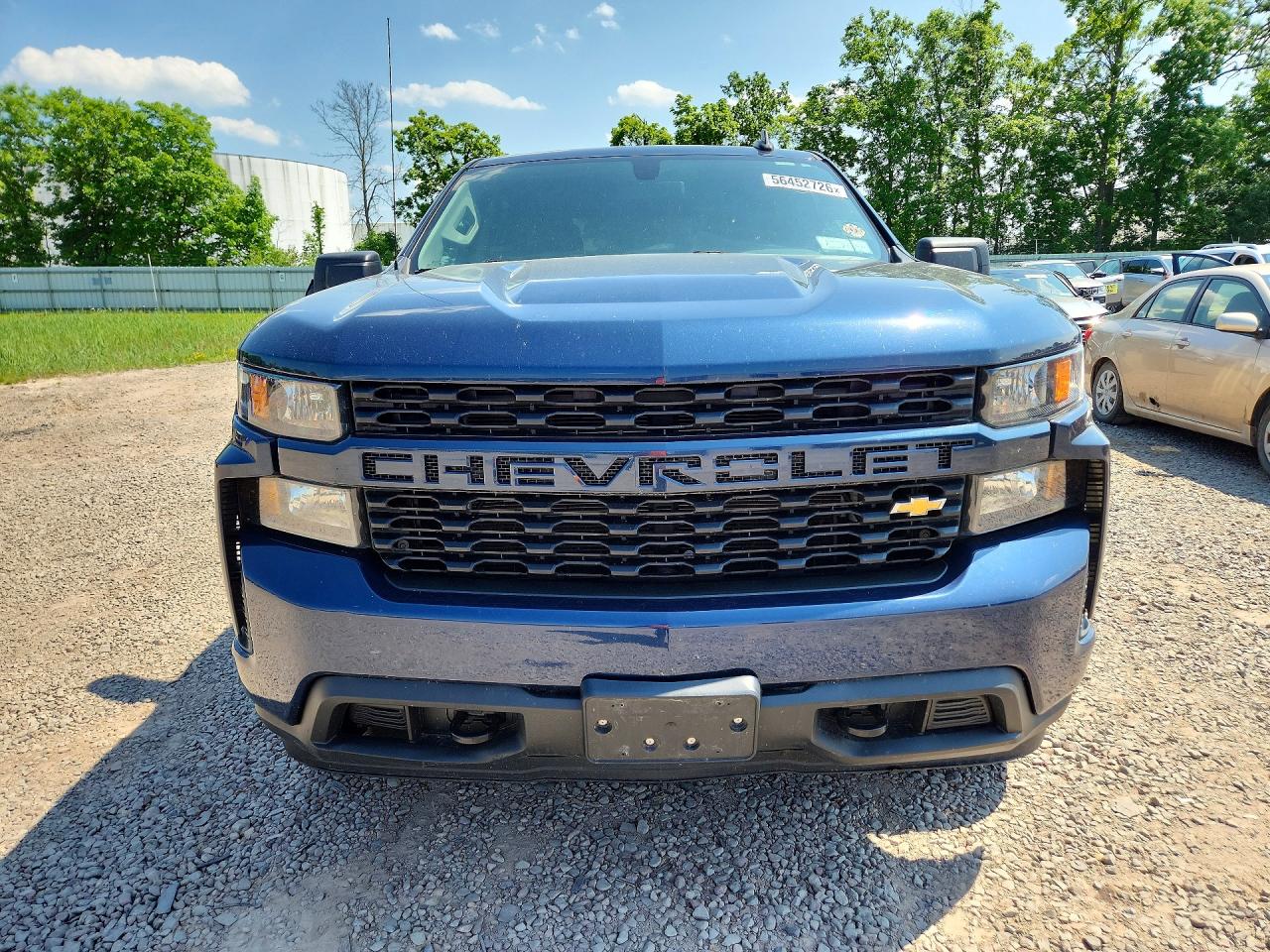 2020 Chevrolet Silverado K1500 Custom Синий vin: 1GCUYBEF5LZ338786