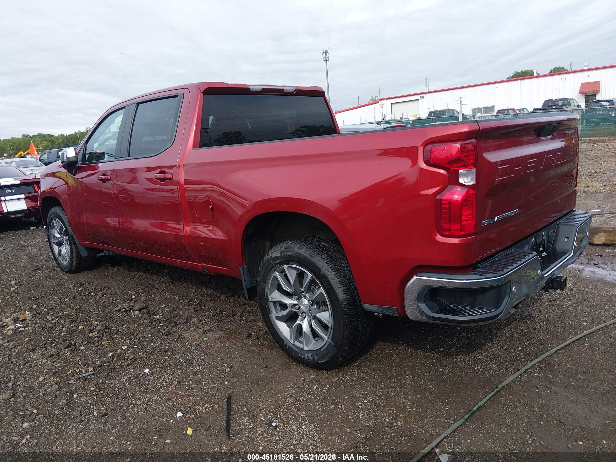2022 Chevrolet Silverado 1500 Ltd 4wd  Standard Bed Lt Красный vin: 1GCUYDED3NZ157182