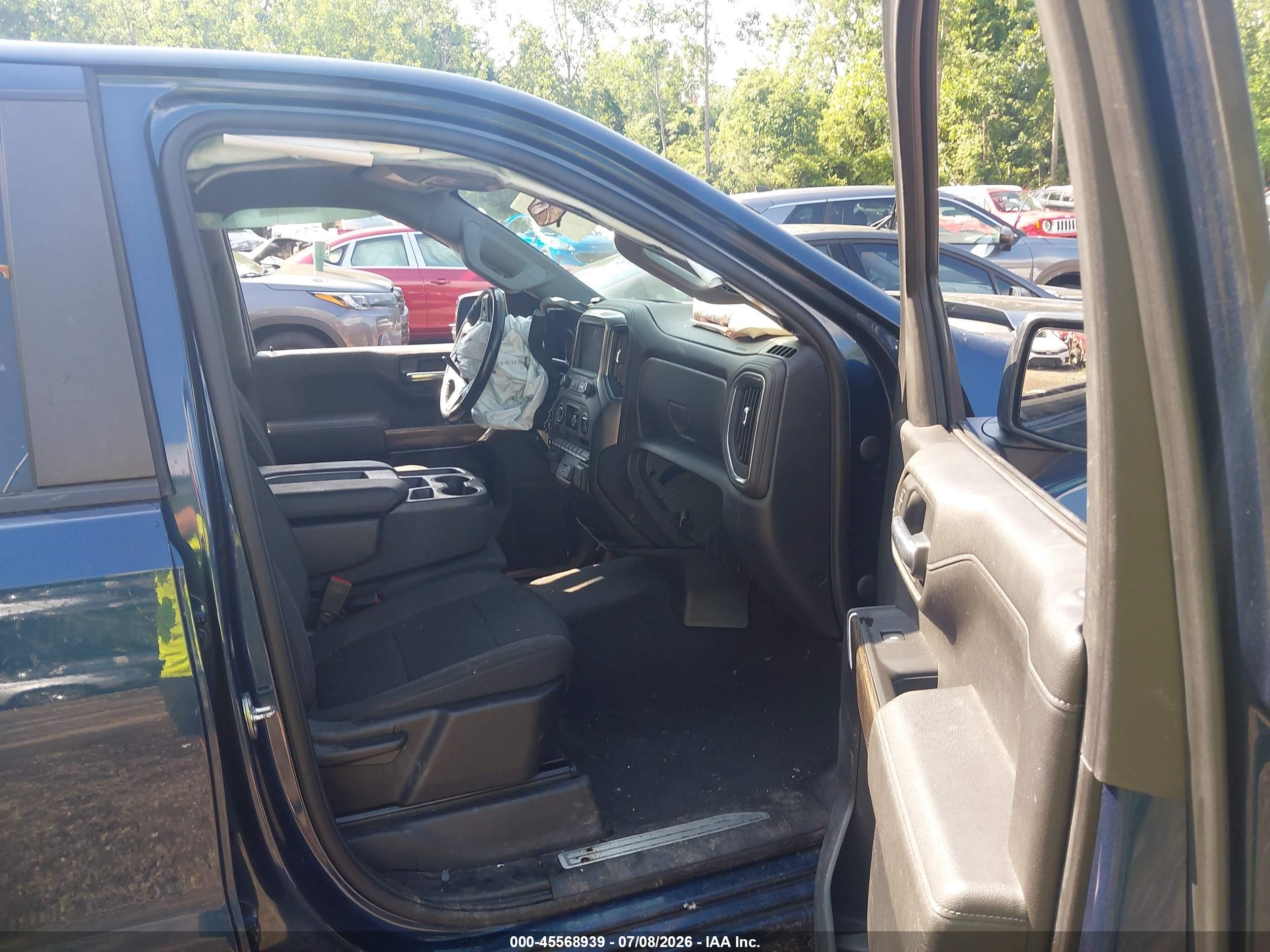 2021 Chevrolet Silverado 1500   Blue vin: 1GCUYDED9MZ192906