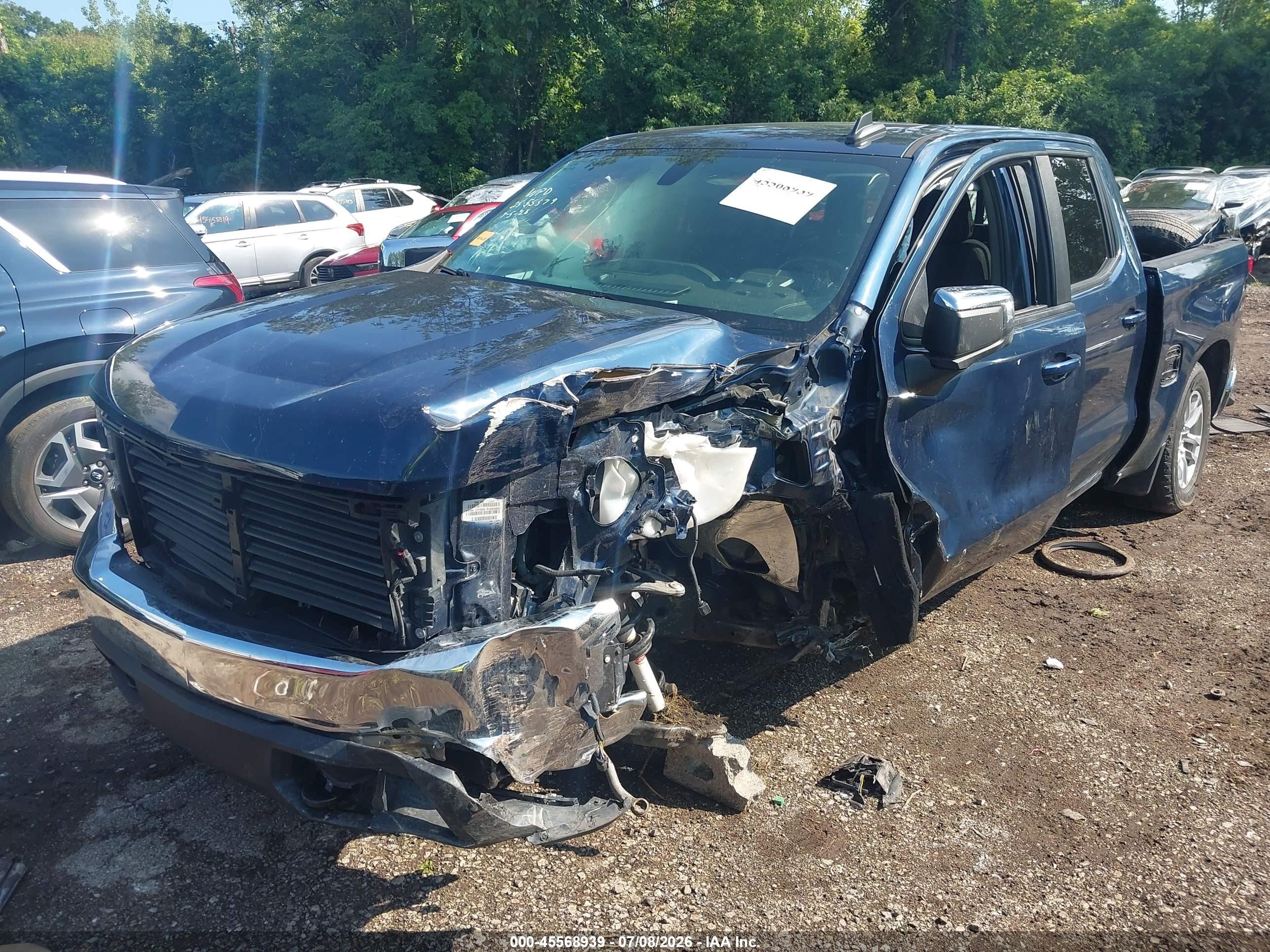 2021 Chevrolet Silverado 1500   Blue vin: 1GCUYDED9MZ192906
