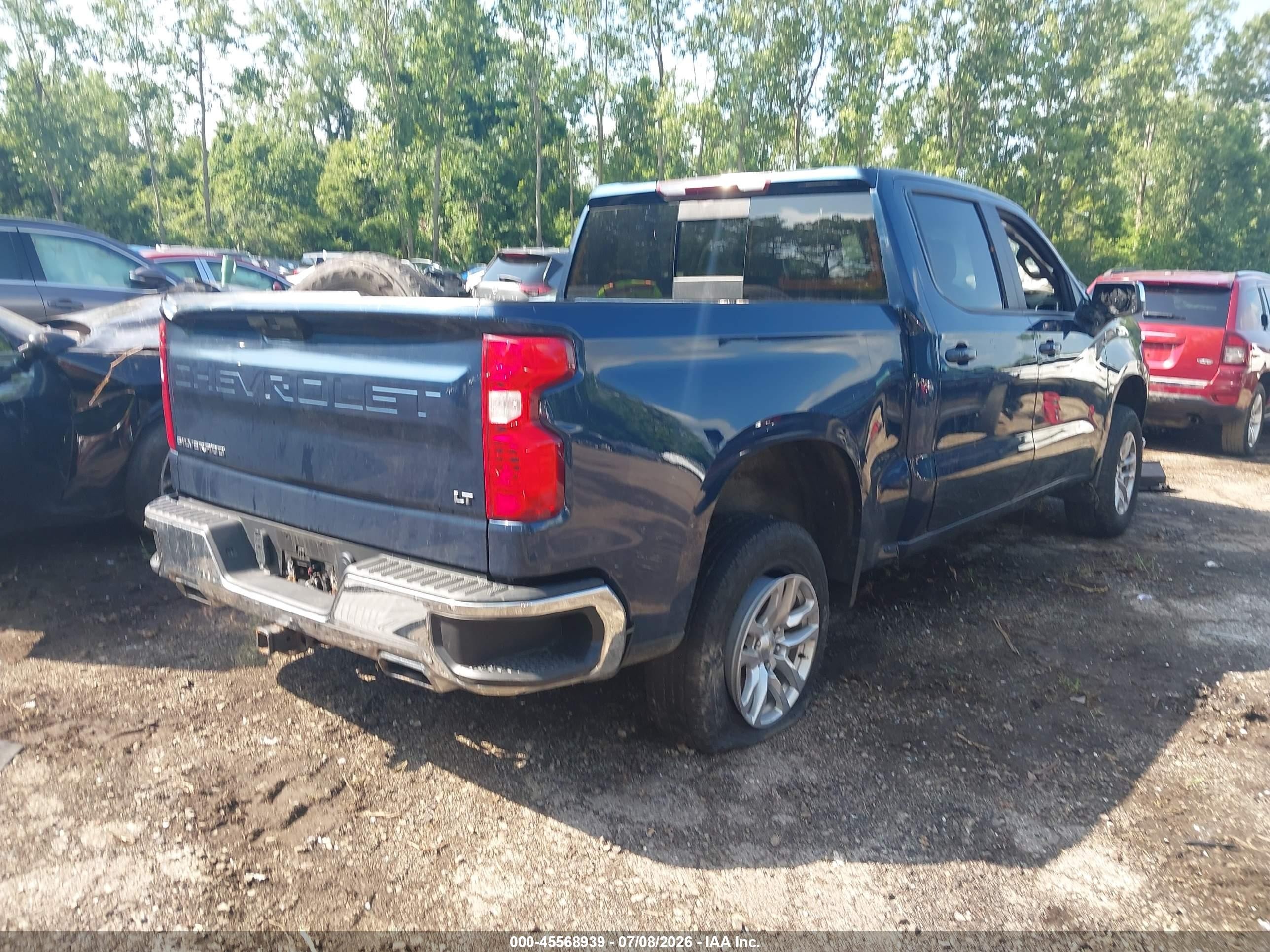 2021 Chevrolet Silverado 1500   Blue vin: 1GCUYDED9MZ192906