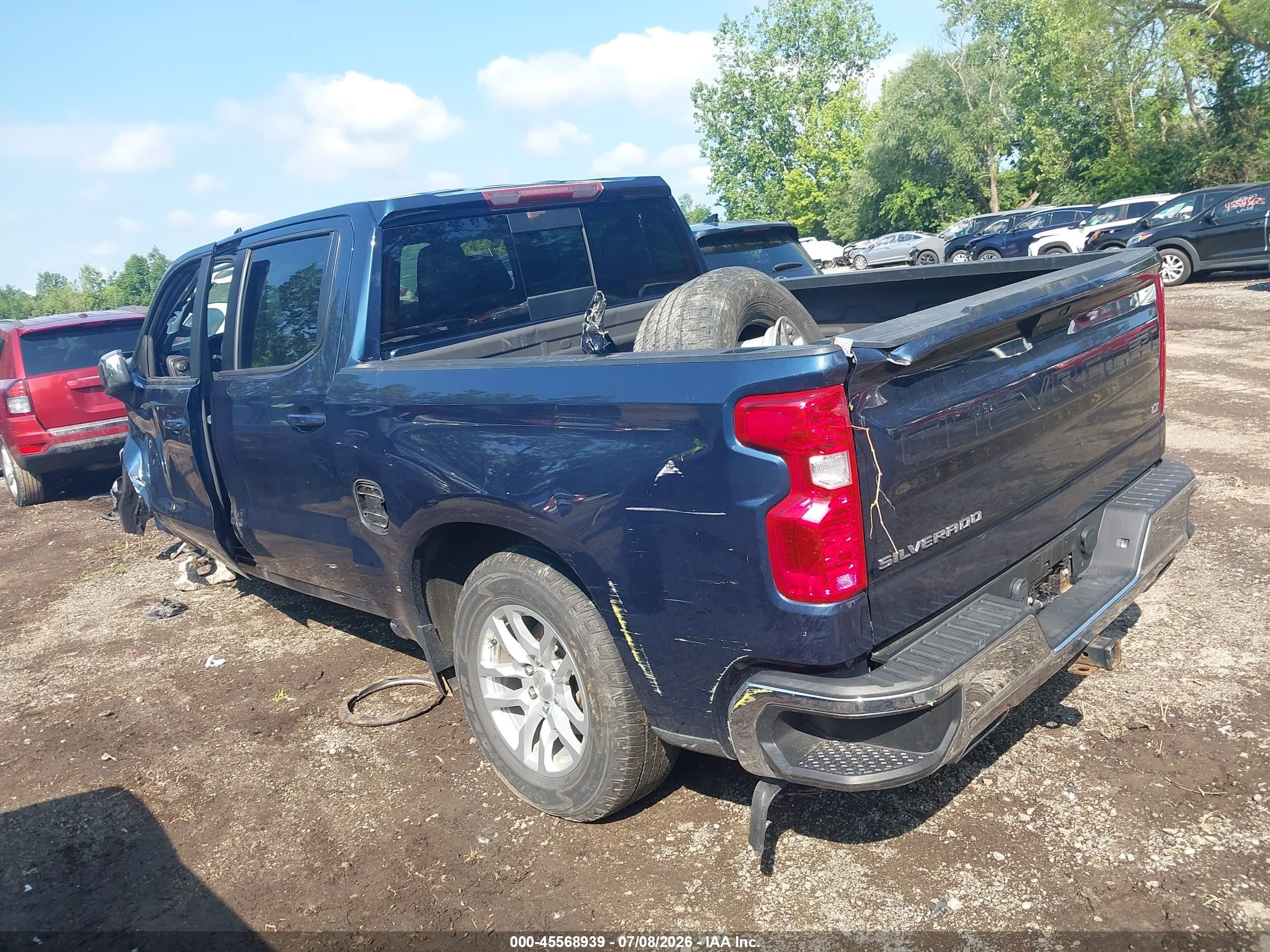 2021 Chevrolet Silverado 1500   Blue vin: 1GCUYDED9MZ192906