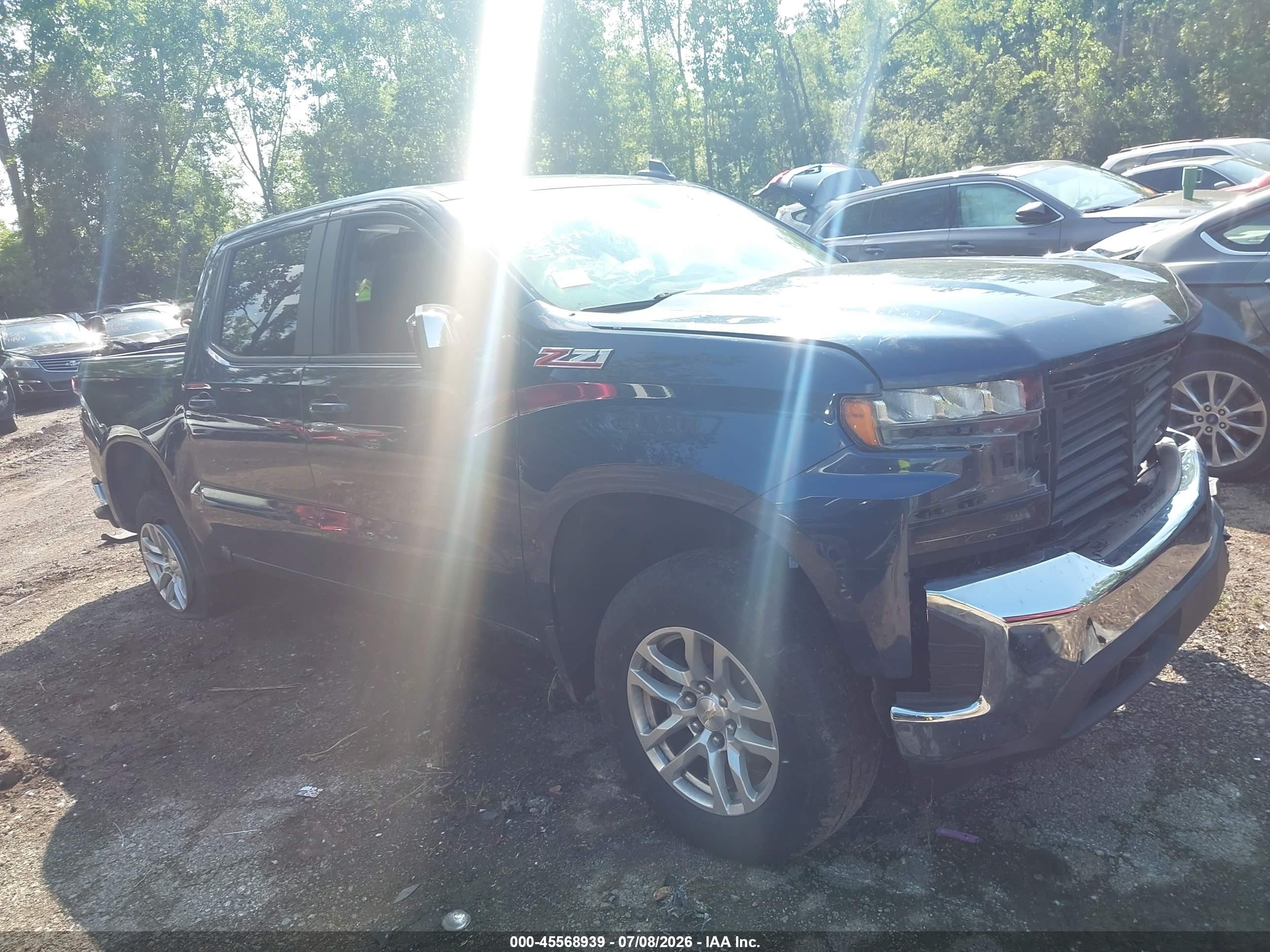 2021 Chevrolet Silverado 1500   Blue vin: 1GCUYDED9MZ192906