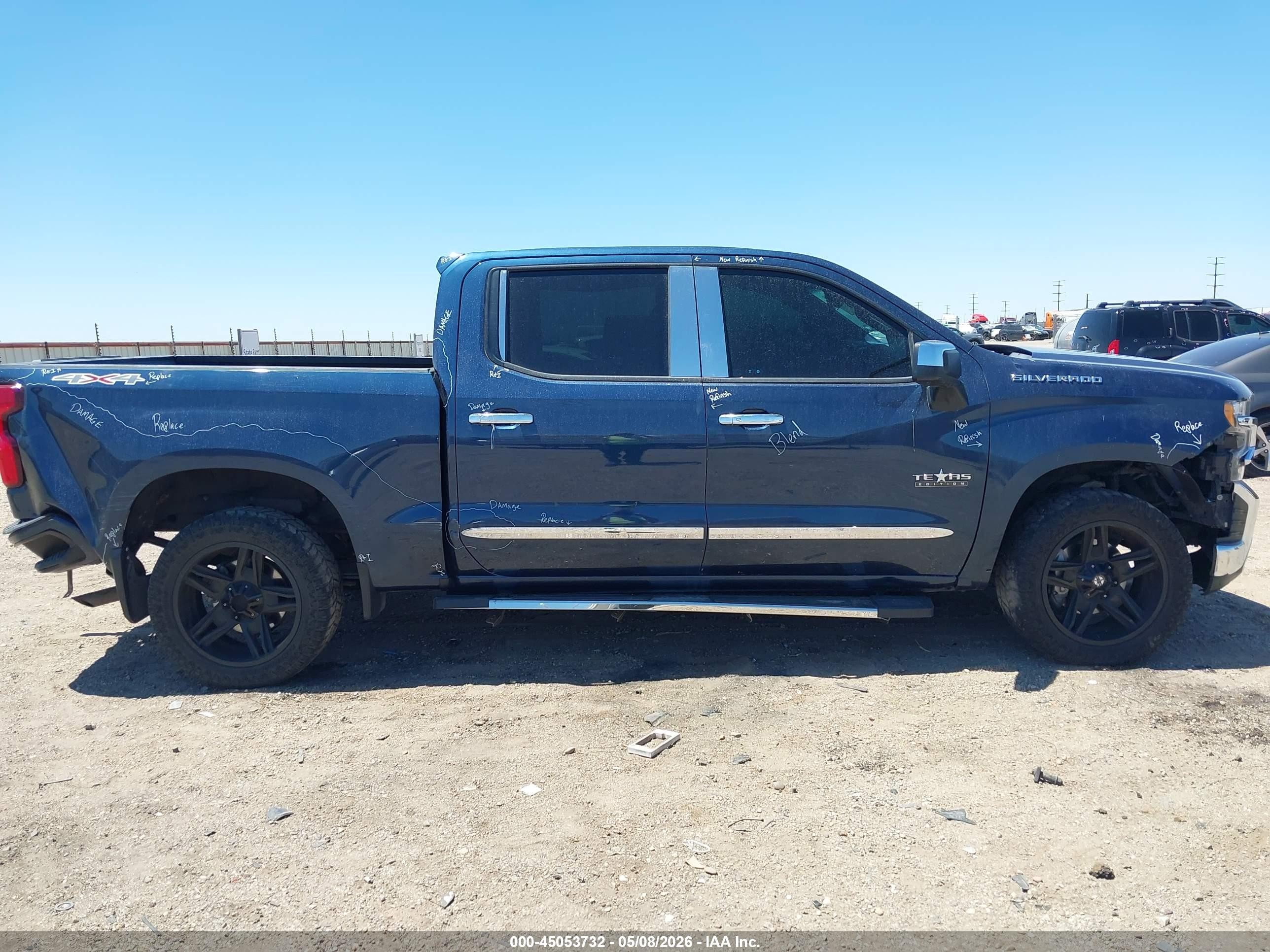 2019 Chevrolet Silverado 1500 Rst Синий vin: 1GCUYEED1KZ216215