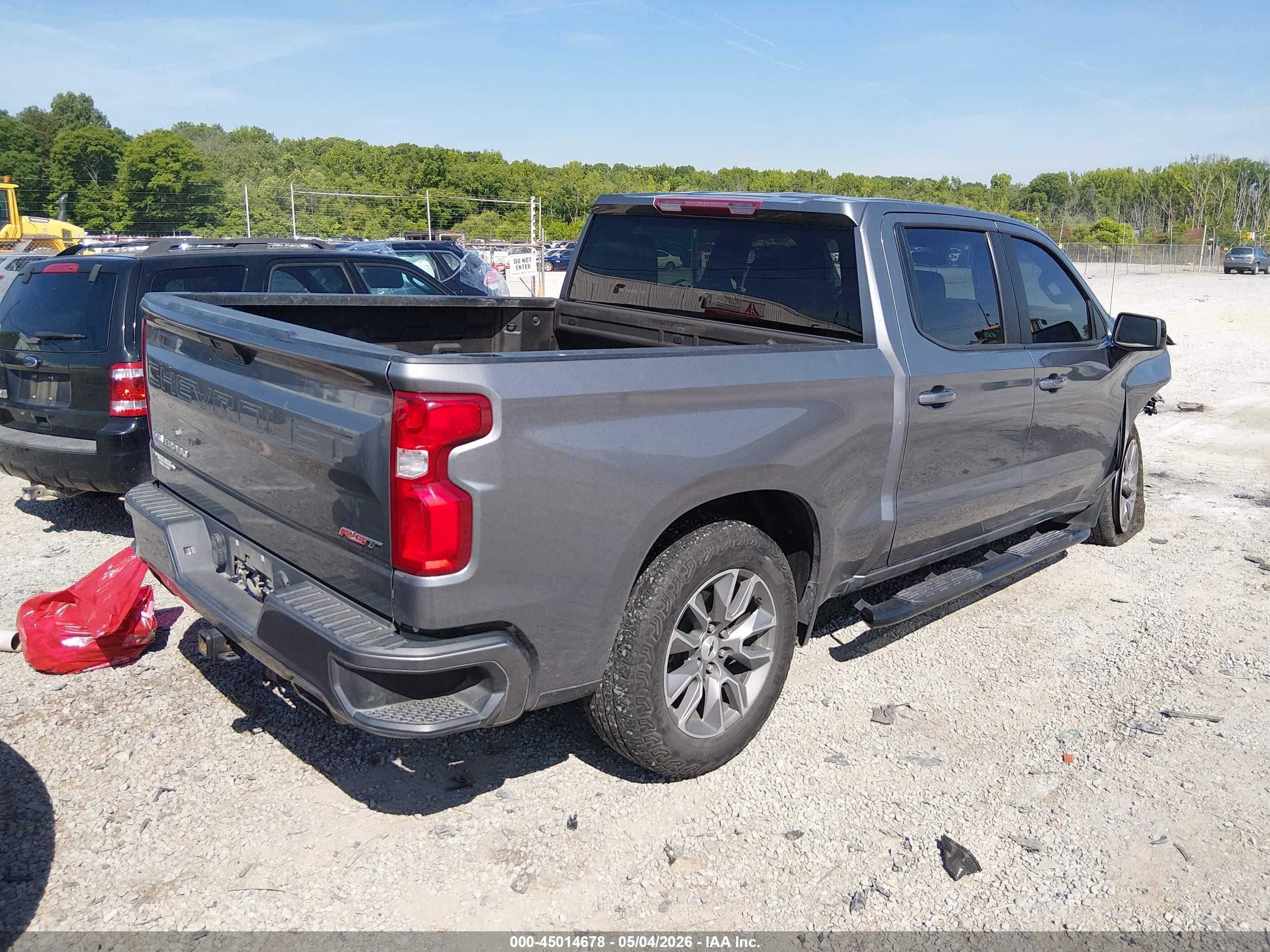 2022 Chevrolet Silverado 1500 Ltd 4wd  Short Bed Rst Серый vin: 1GCUYEED5NZ171395