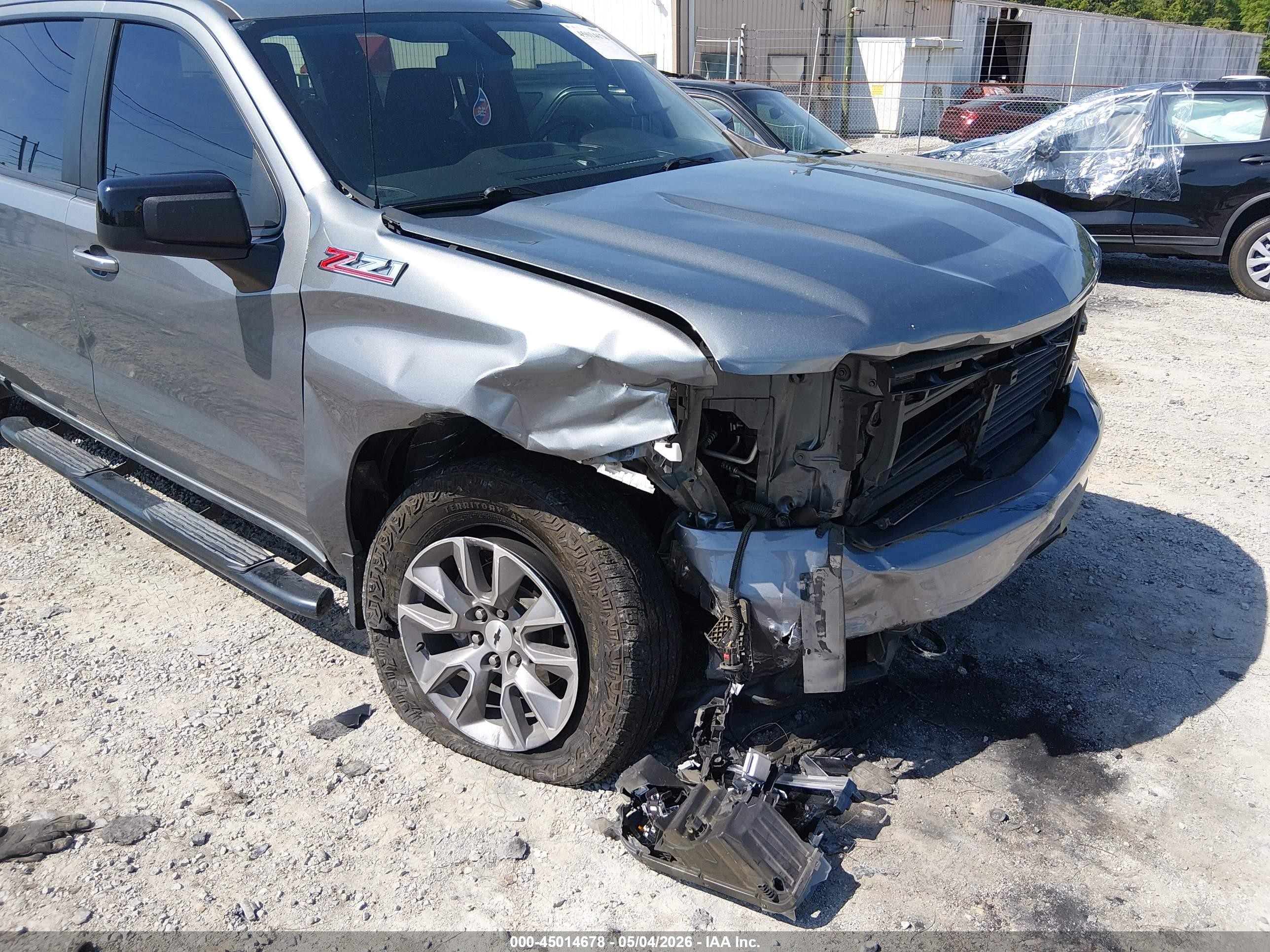 2022 Chevrolet Silverado 1500 Ltd 4wd  Short Bed Rst Серый vin: 1GCUYEED5NZ171395