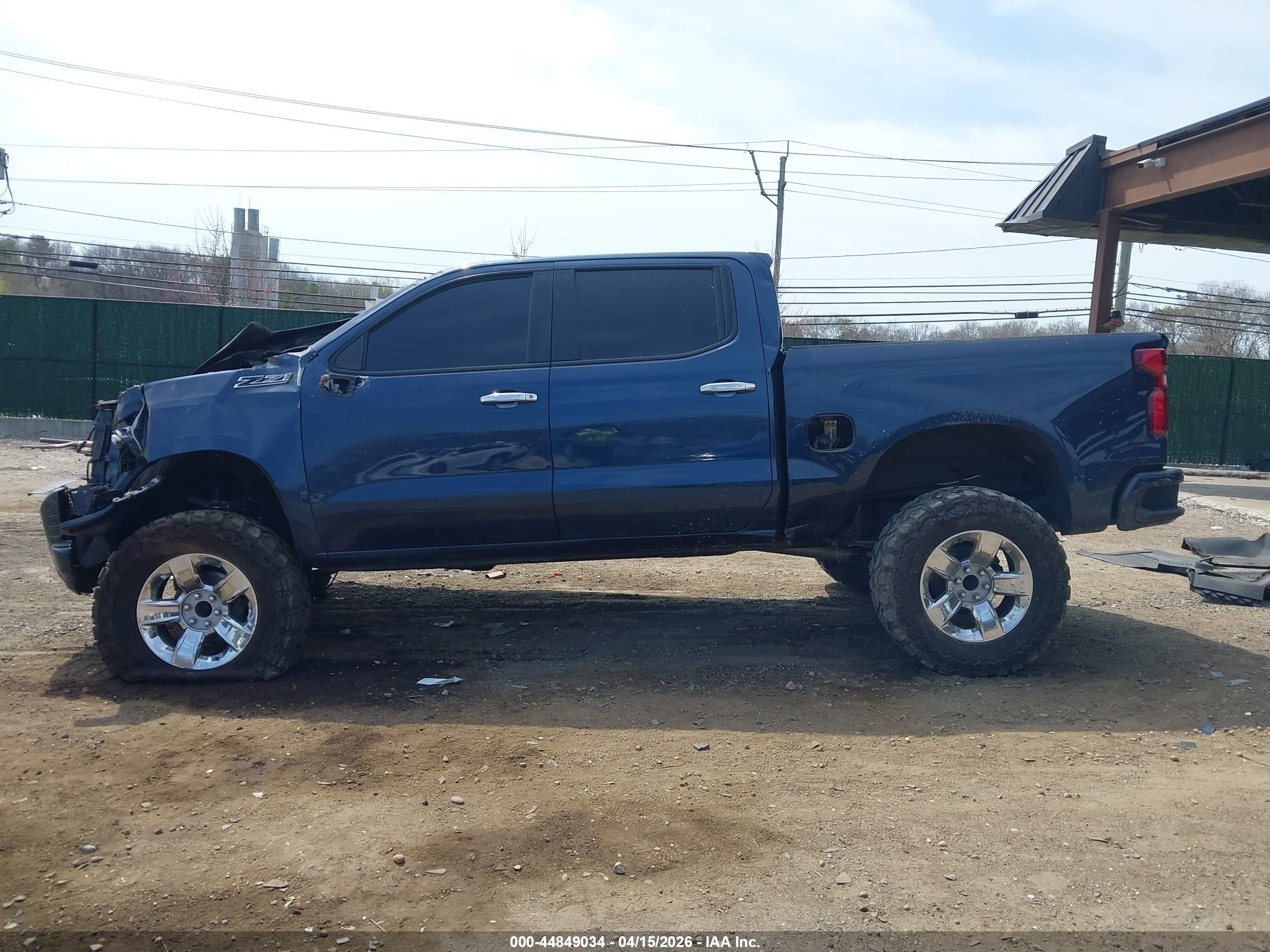 2022 Chevrolet Silverado 1500 Ltd 4wd  Short Bed Rst Синий vin: 1GCUYEED5NZ228176